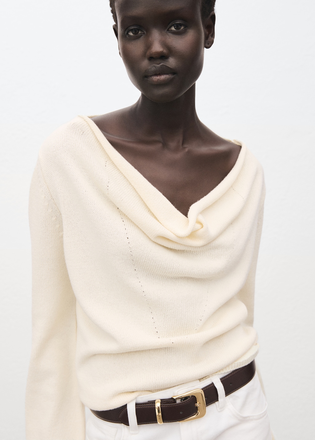 Mango Draped-neck sweater