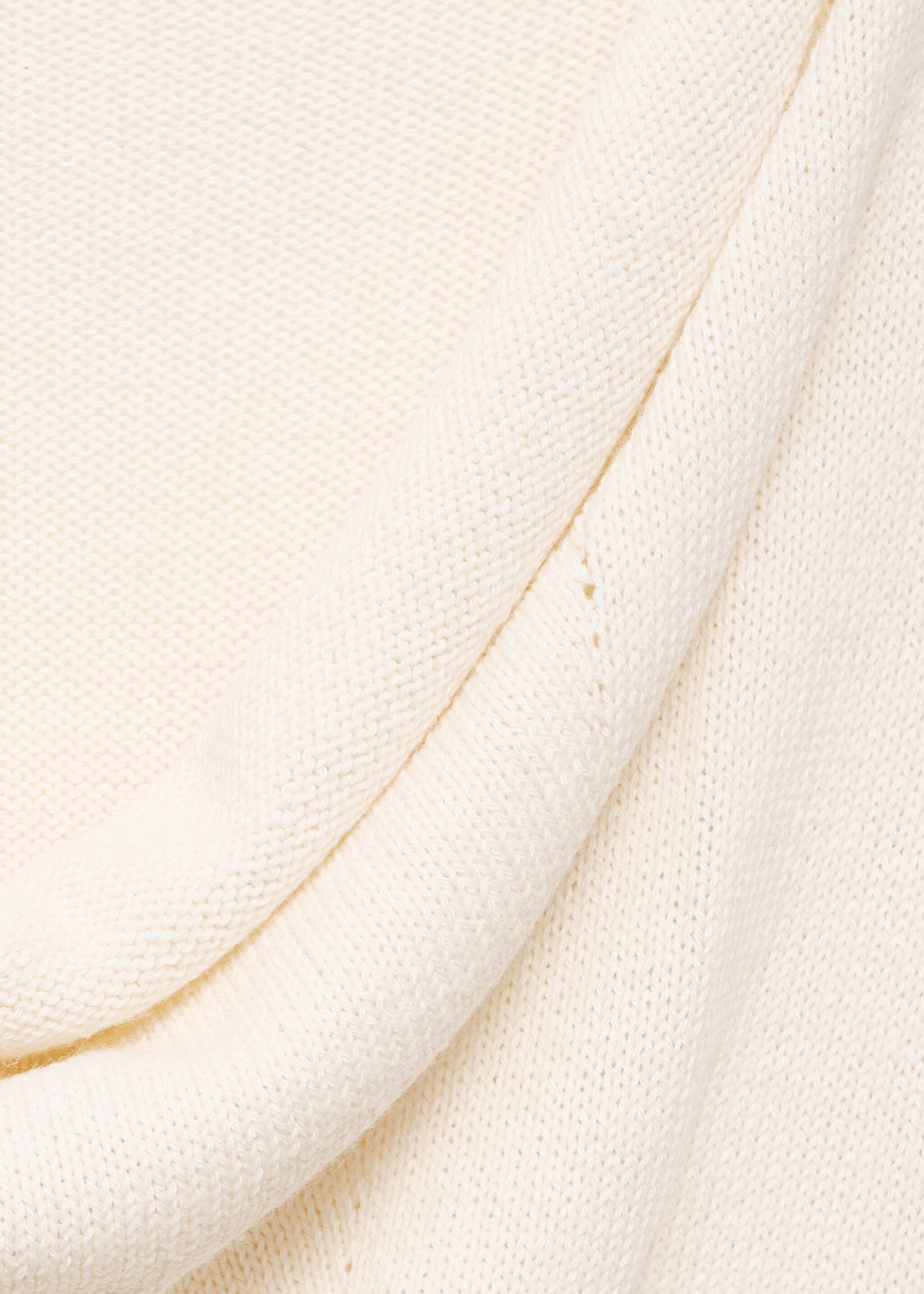 Cowl neck sweater - Details of the article 8, Ecru. Ref: 17005841-00.