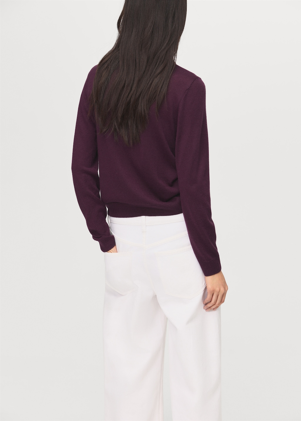 Mango Knitted sweater with draped neck