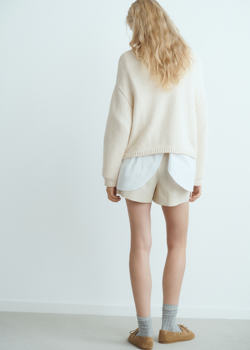 Oversized cable-knit sweater