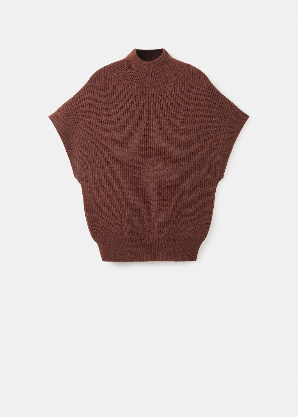 Mango Perkins-neck short-sleeved sweater