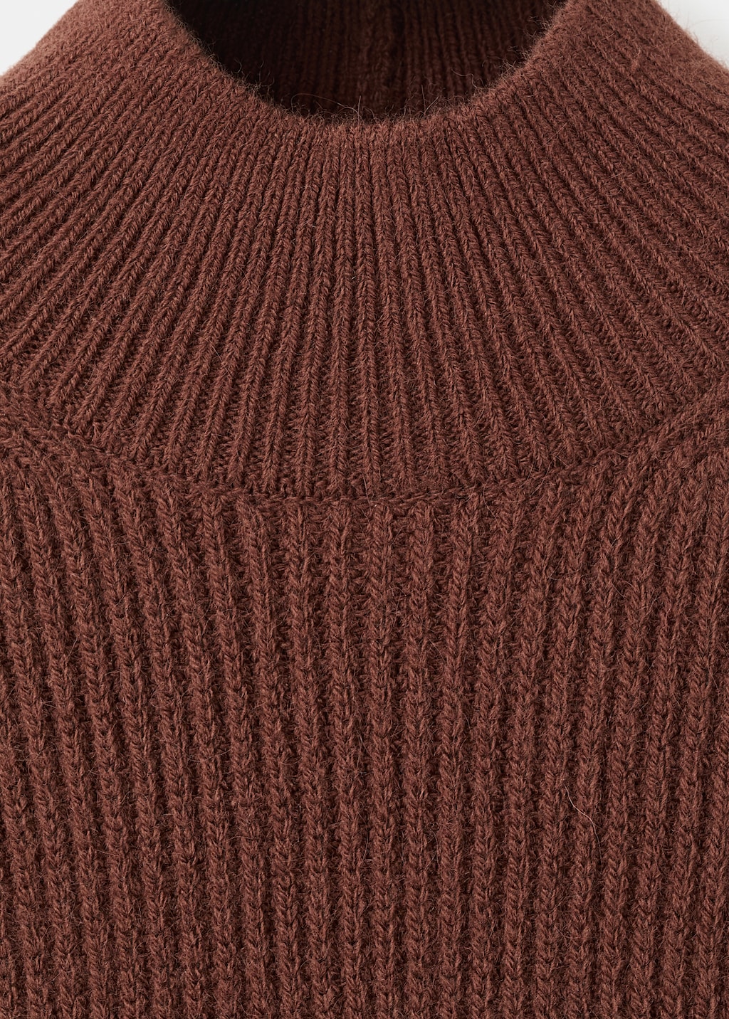 Perkins-neck short-sleeved sweater