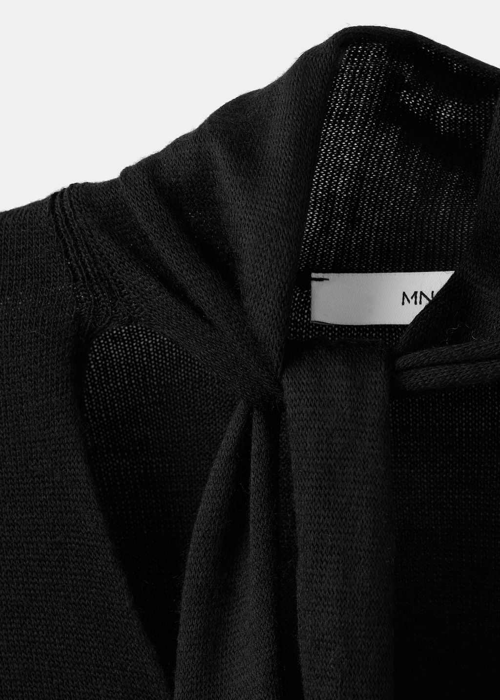 V-neck sweater with scarf