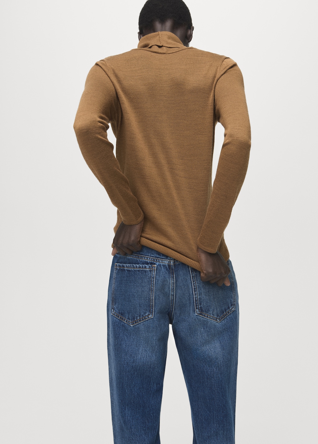 Mango Wool-blend turtleneck sweater