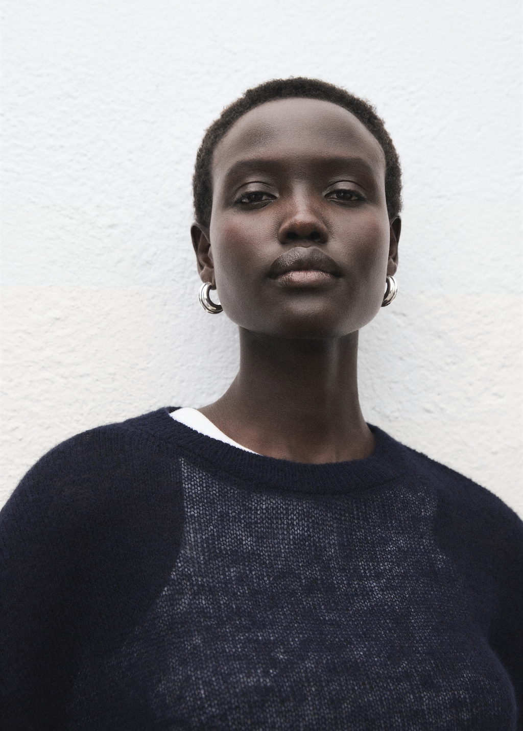 Semitransparent knitted sweater