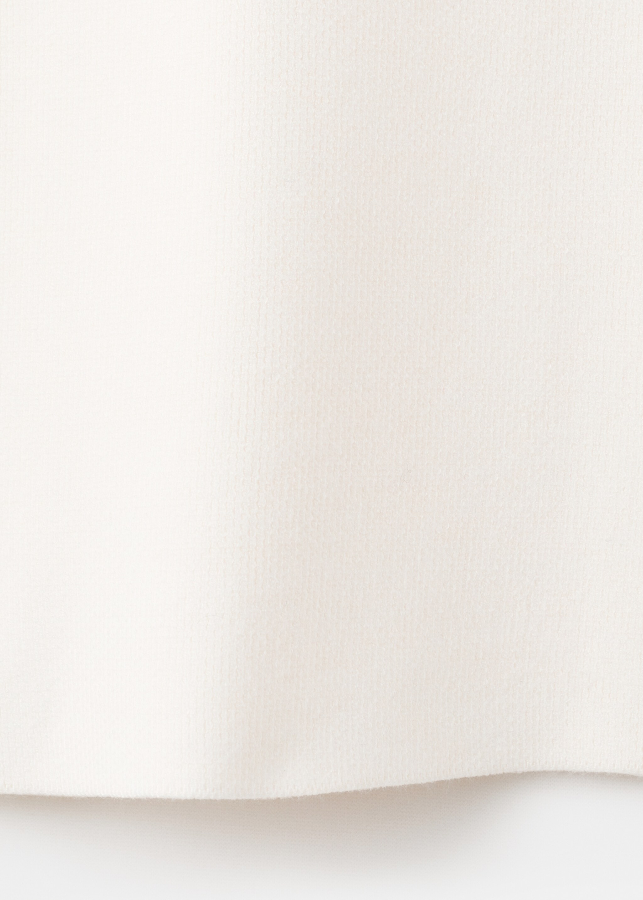 Short-sleeved turtleneck sweater - Details of the article 0, Ecru. Ref: 17005852-00.