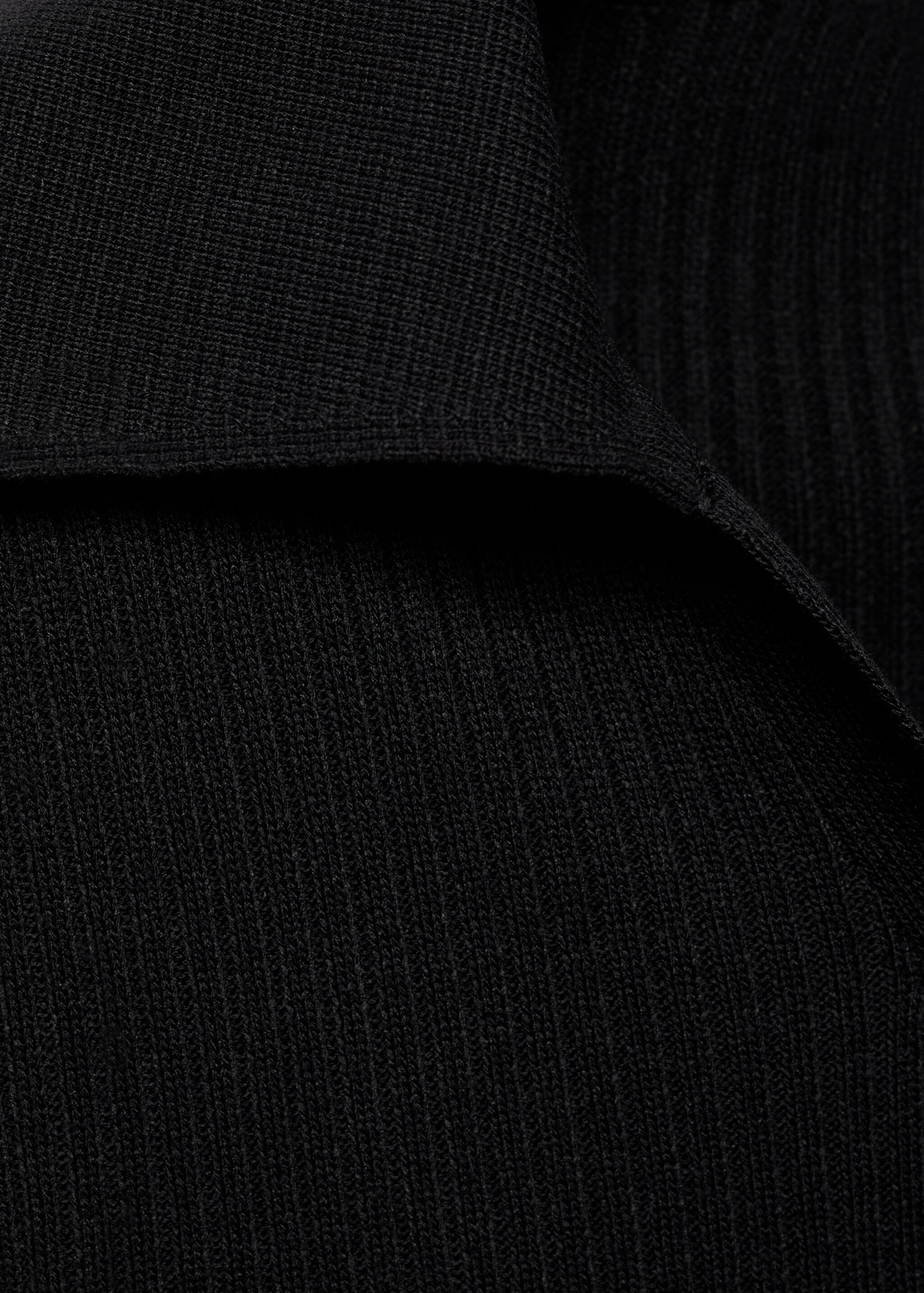 Ribbed sweater with jewel button - Details of the article 8, Black. Ref: 17005853-00.