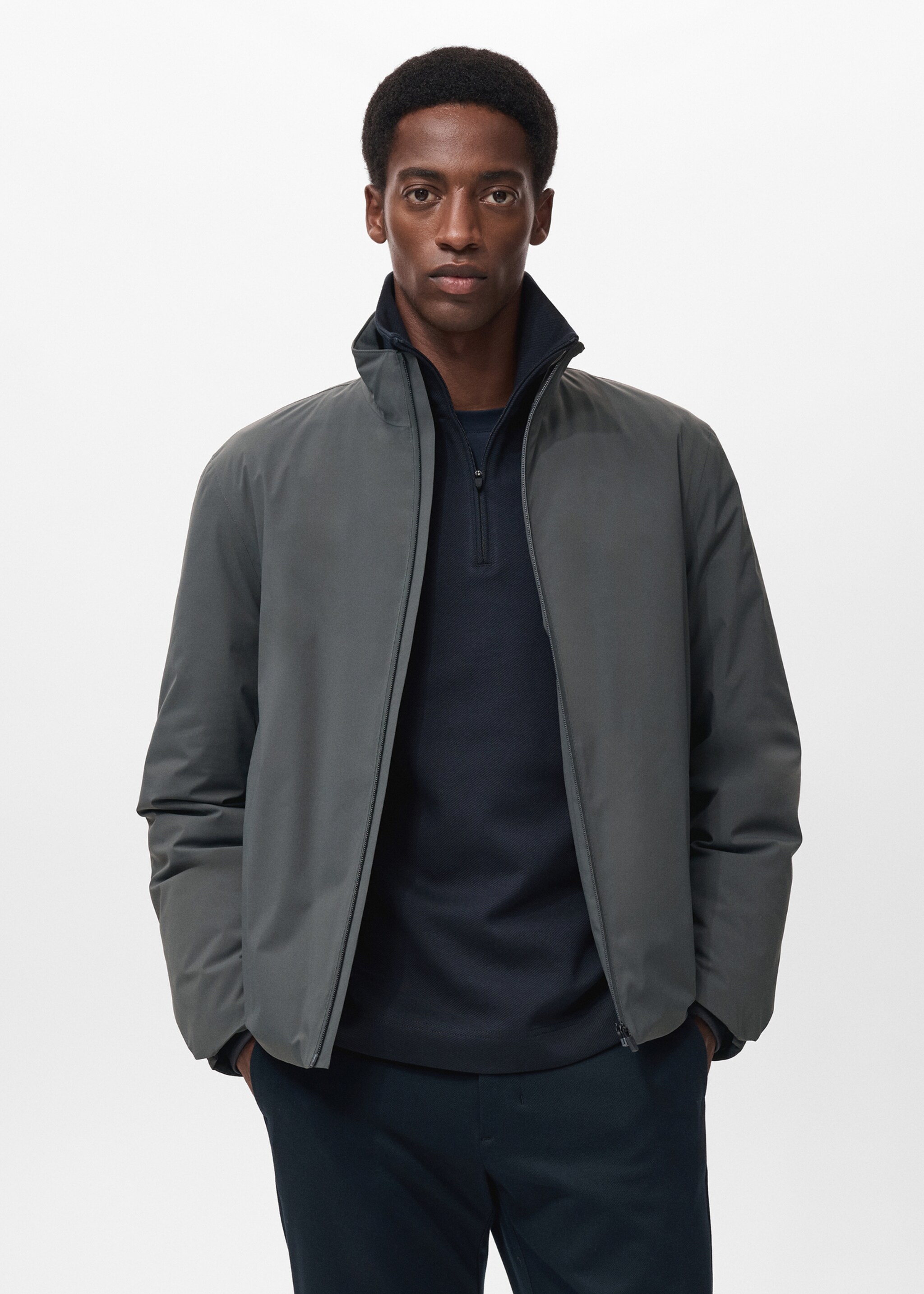 Chaqueta module - Plano medio, Verde oscuro. Ref: 17005970-00.