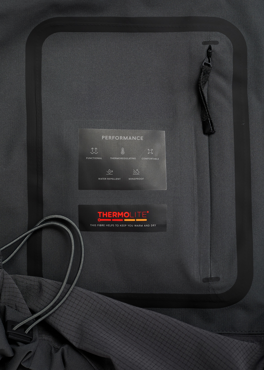 Water-repellent hooded jacket