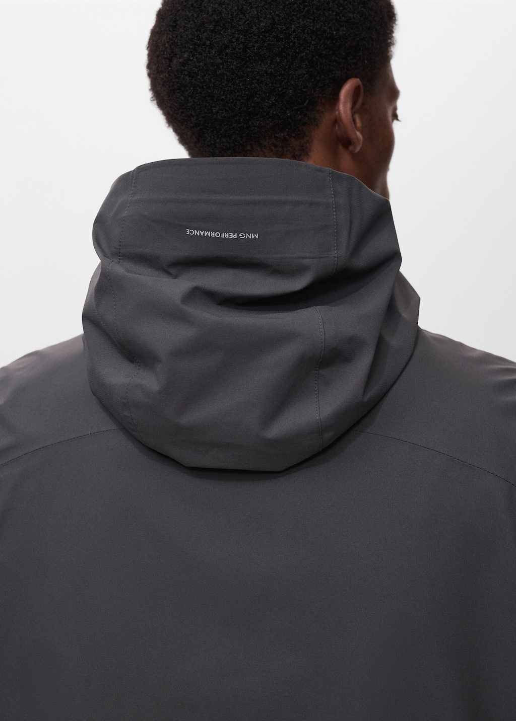 Water-repellent hooded jacket