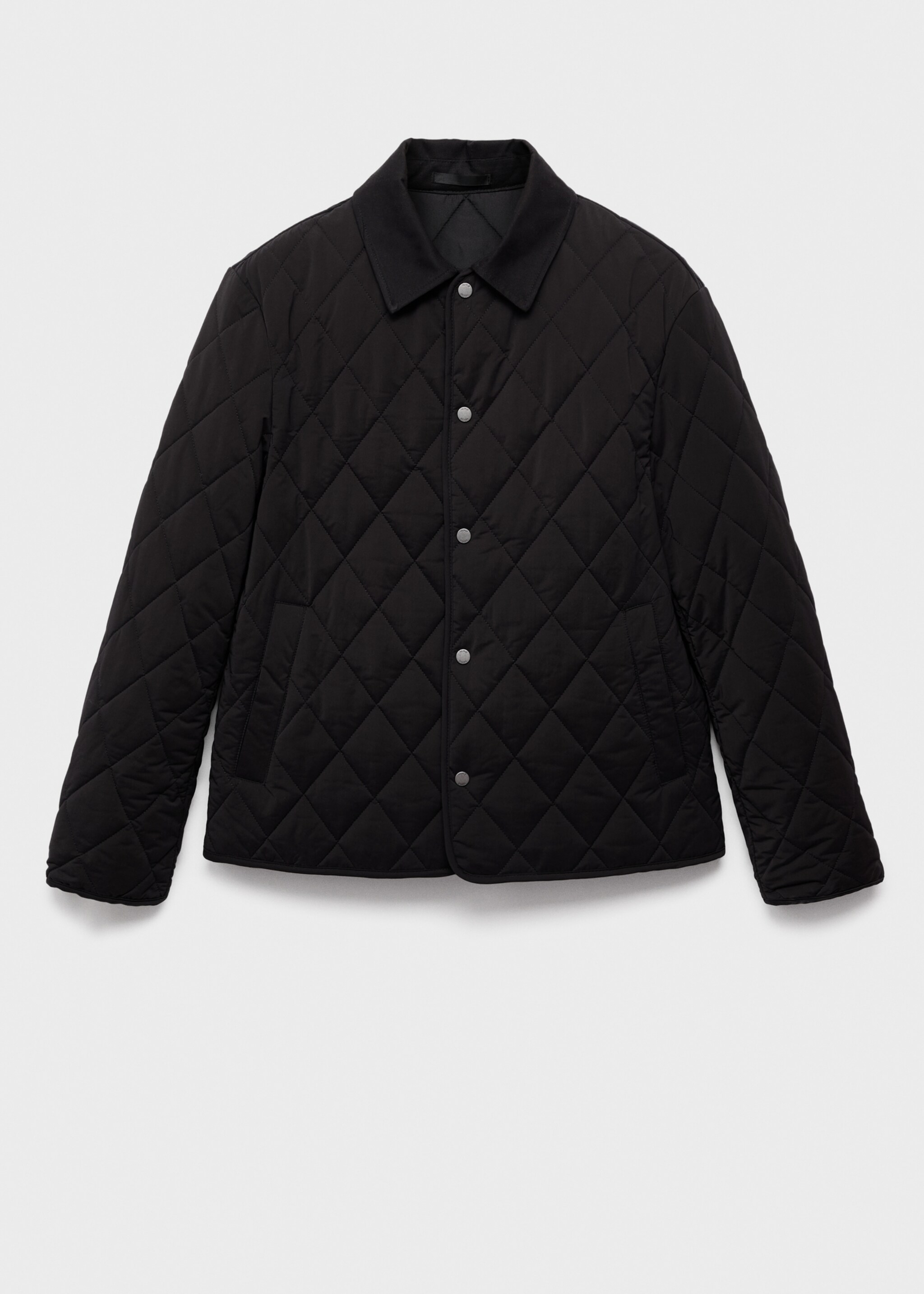 Quilted water repellent jacket - Article without model, Black. Ref: 17005972-00.