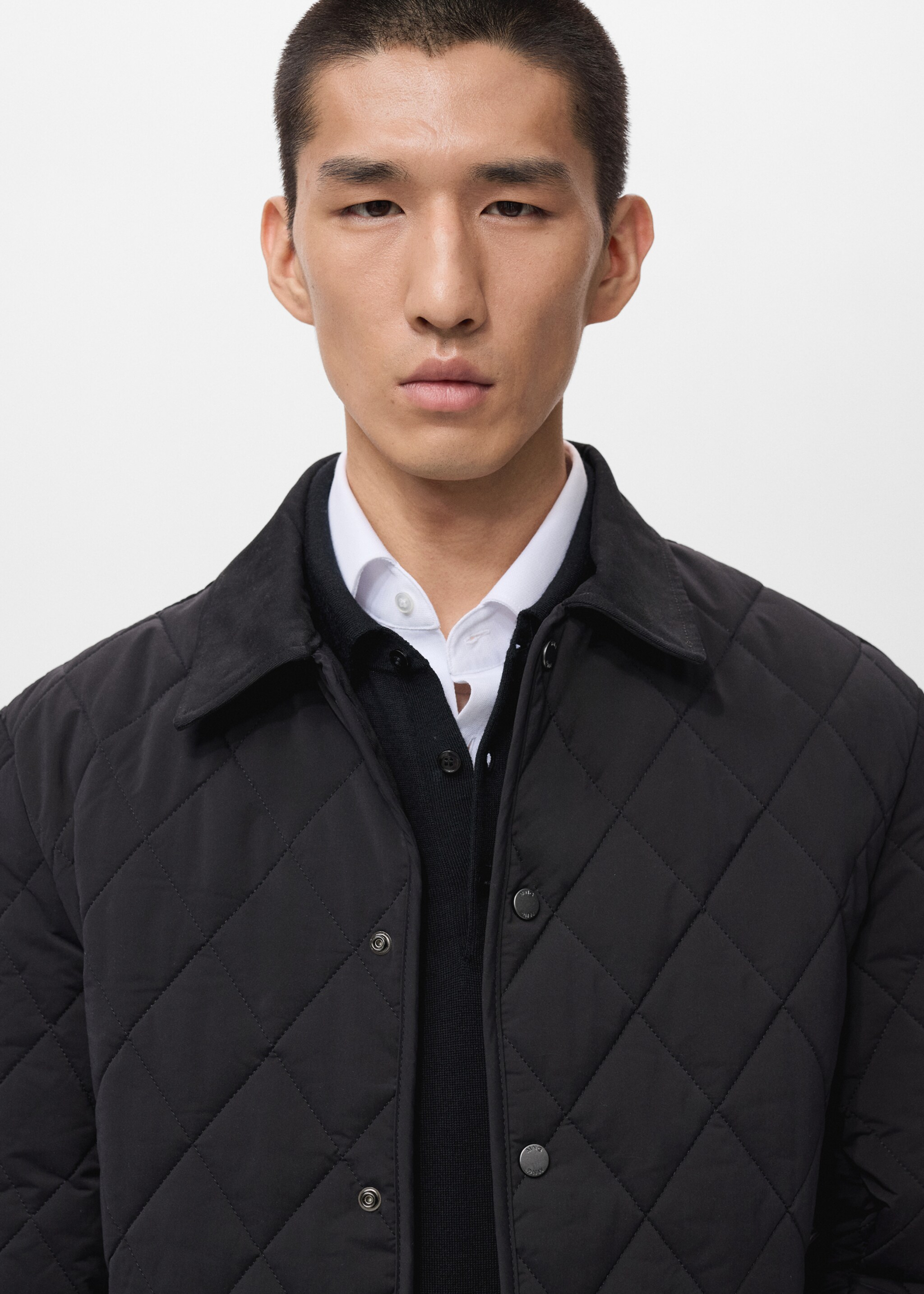 Quilted water repellent jacket - Details of the article 1, Black. Ref: 17005972-00.