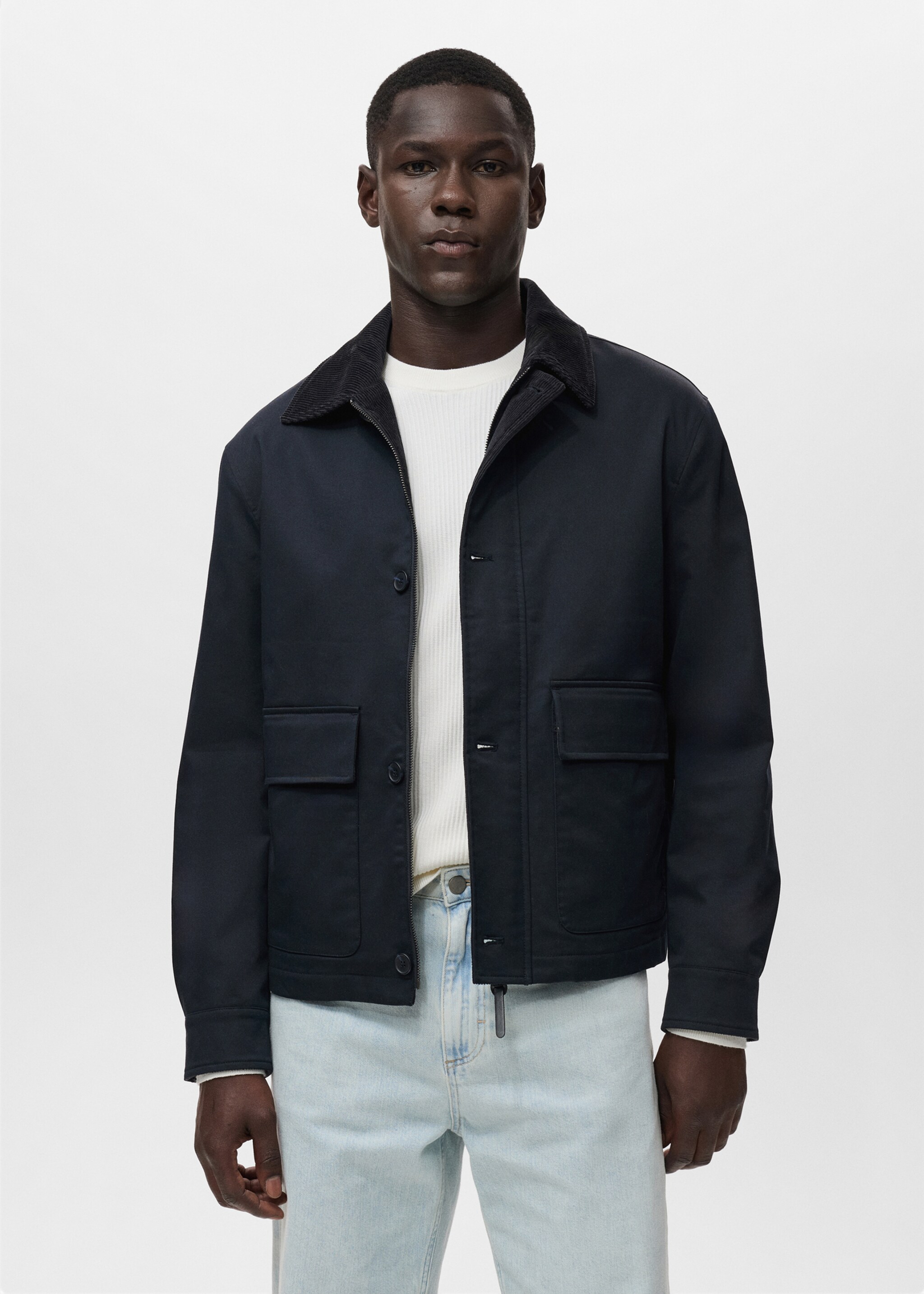 Veste mac - Plan moyen, Bleu marine foncé. Ref: 17005973-00.