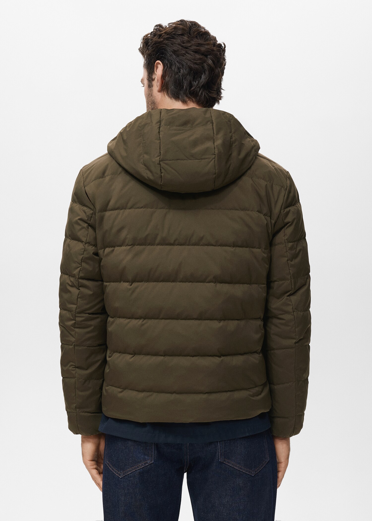 Quilted jacket with down and feather filling - Reverse of the article