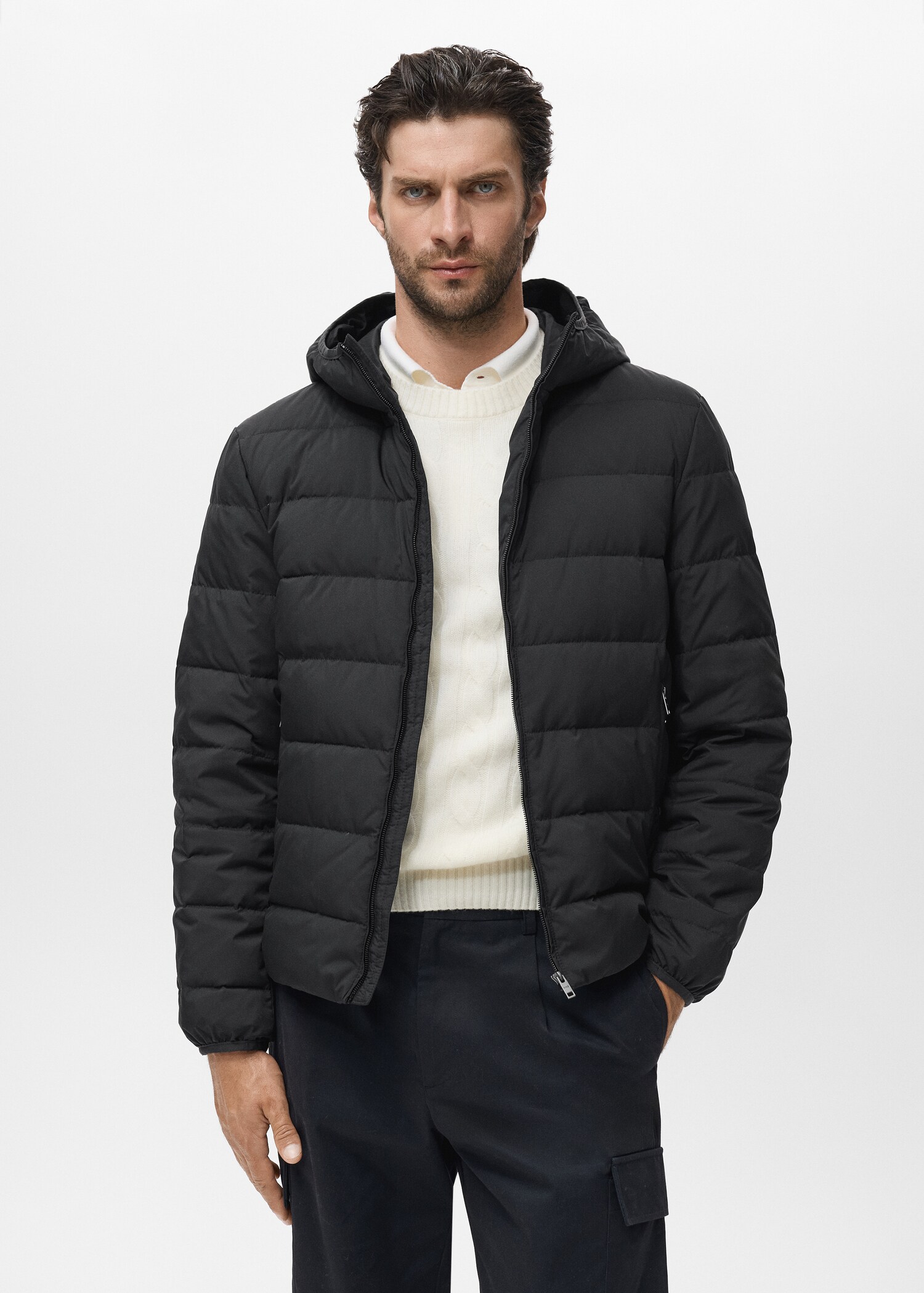 Quilted jacket with down and feather filling - Medium plane