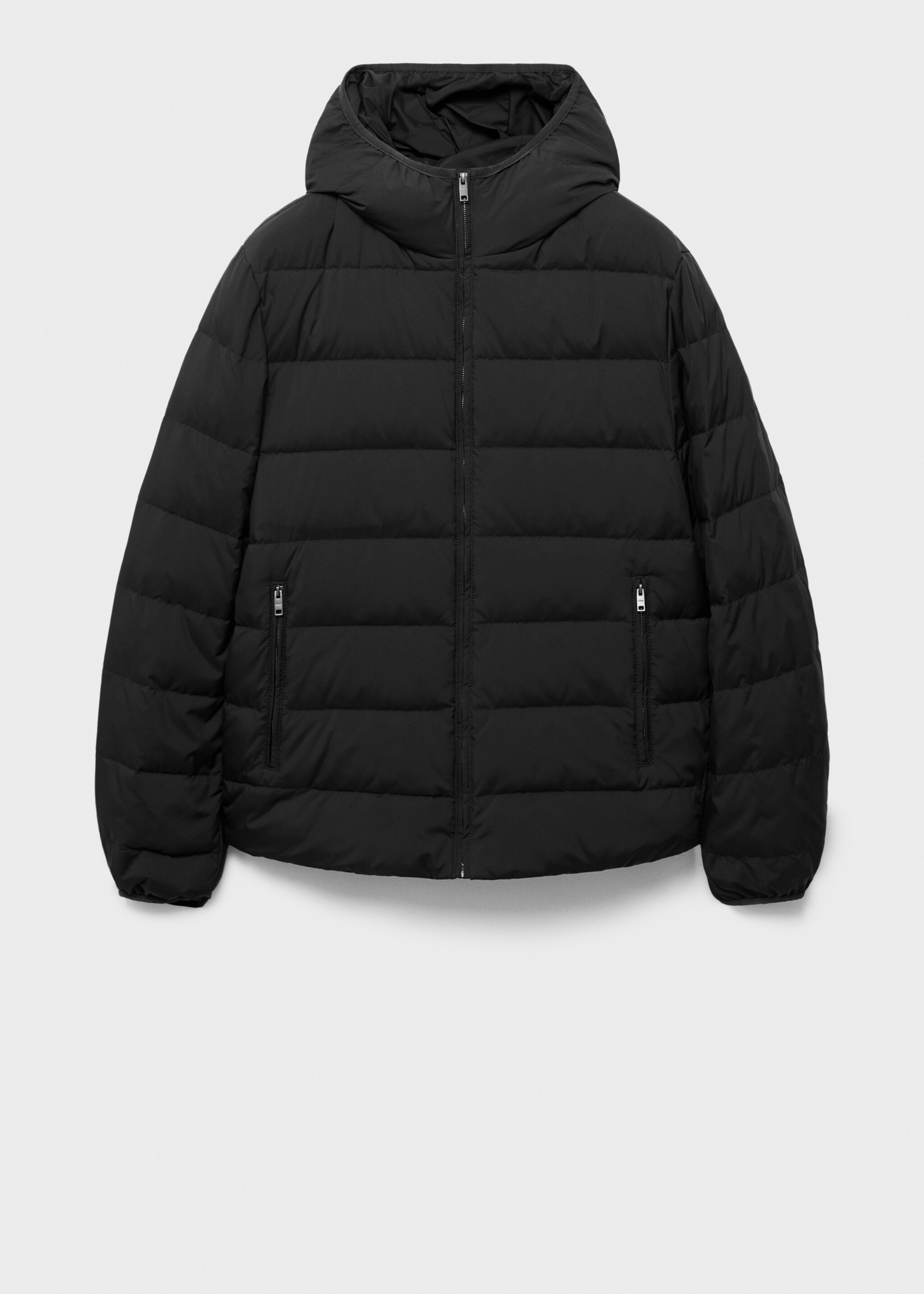 Quilted jacket with down and feather filling - Article without model, Black. Ref: 17005974-00.
