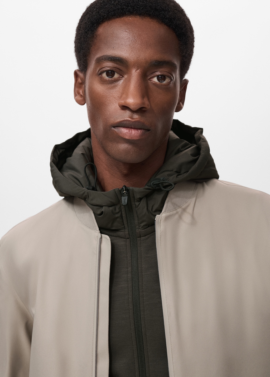 Packable water-repellent bomber jacket