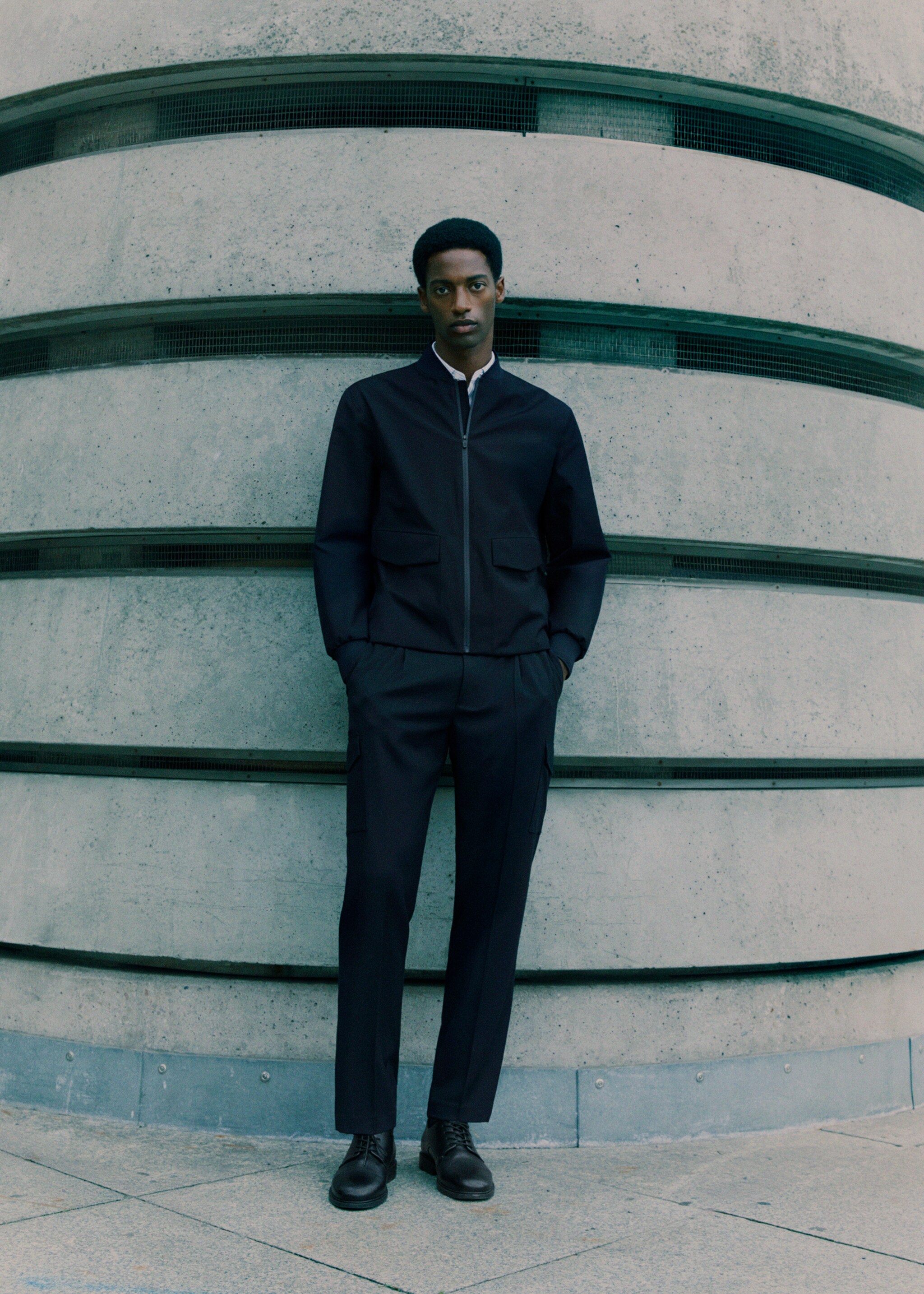 Technical waterproof jacket - Details of the article 5, Navy. Ref: 17005976-00.