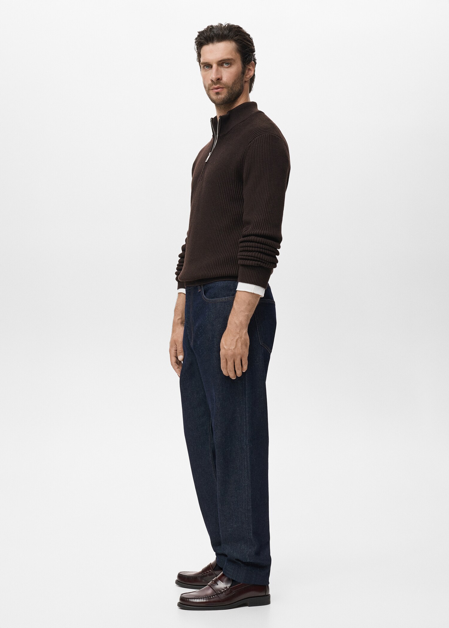 100% cotton perkins-neck sweater - Details of the article 2