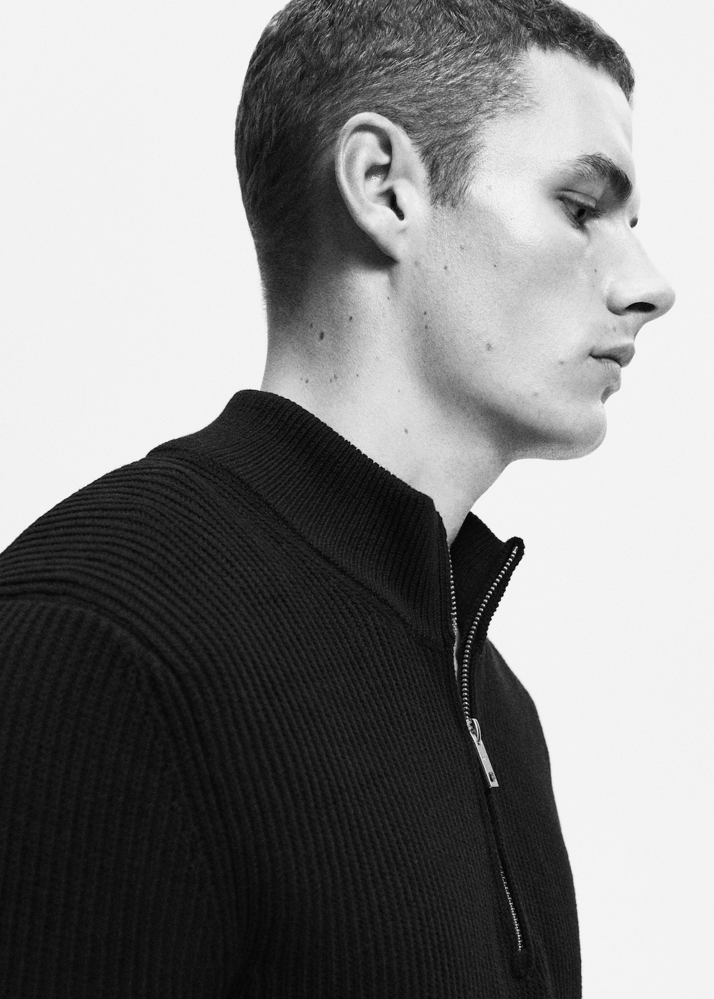 100% cotton perkins-neck sweater