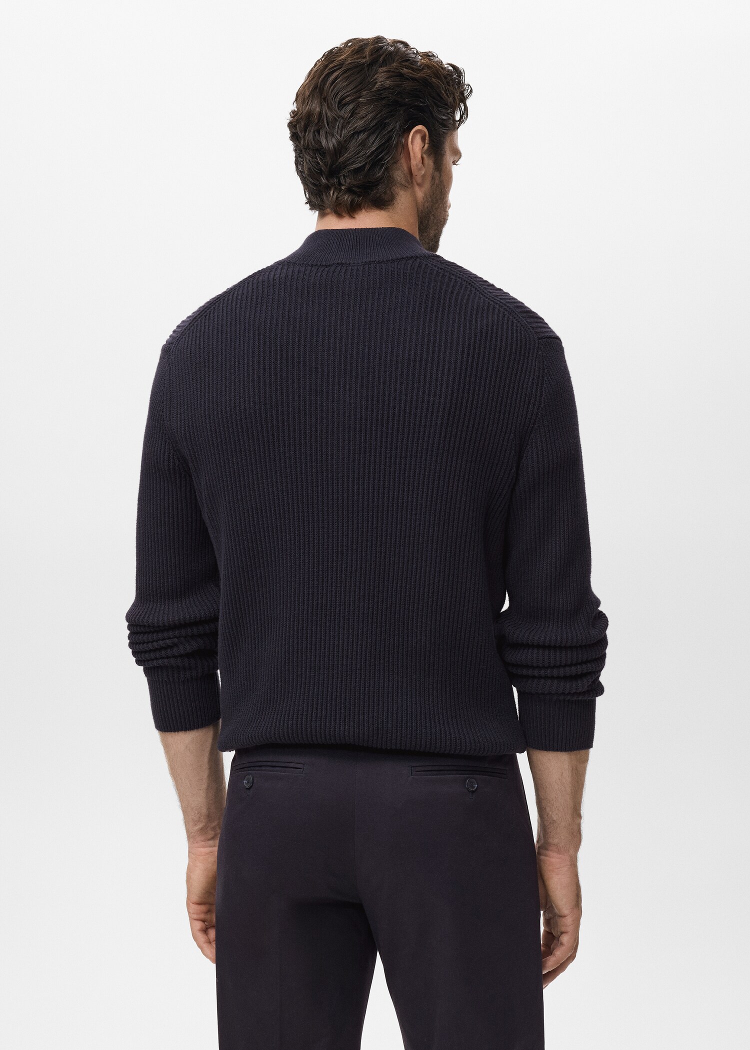 100% cotton perkins neck jumper - Reverse of the article
