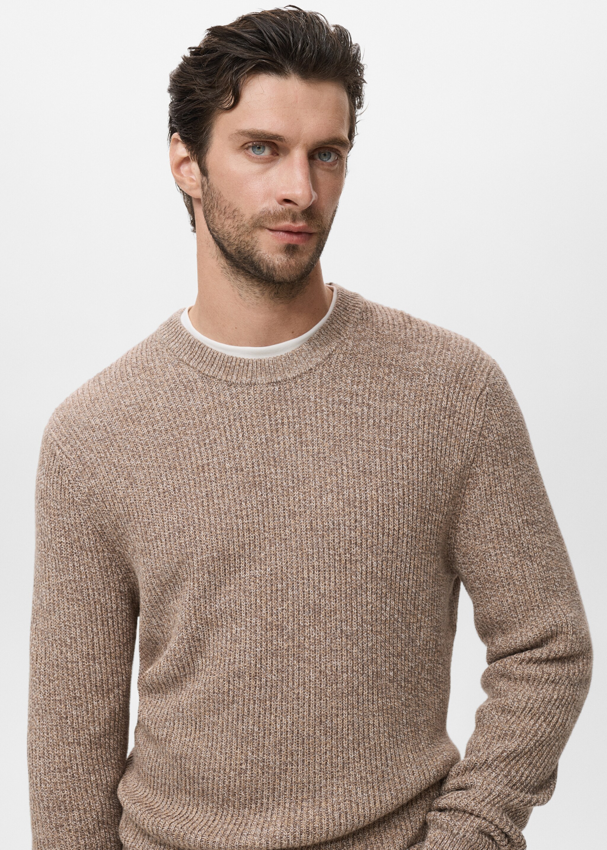Pull-over 100 % coton maille - Détail de l'article 1, Beige. Ref: 17005978-00.