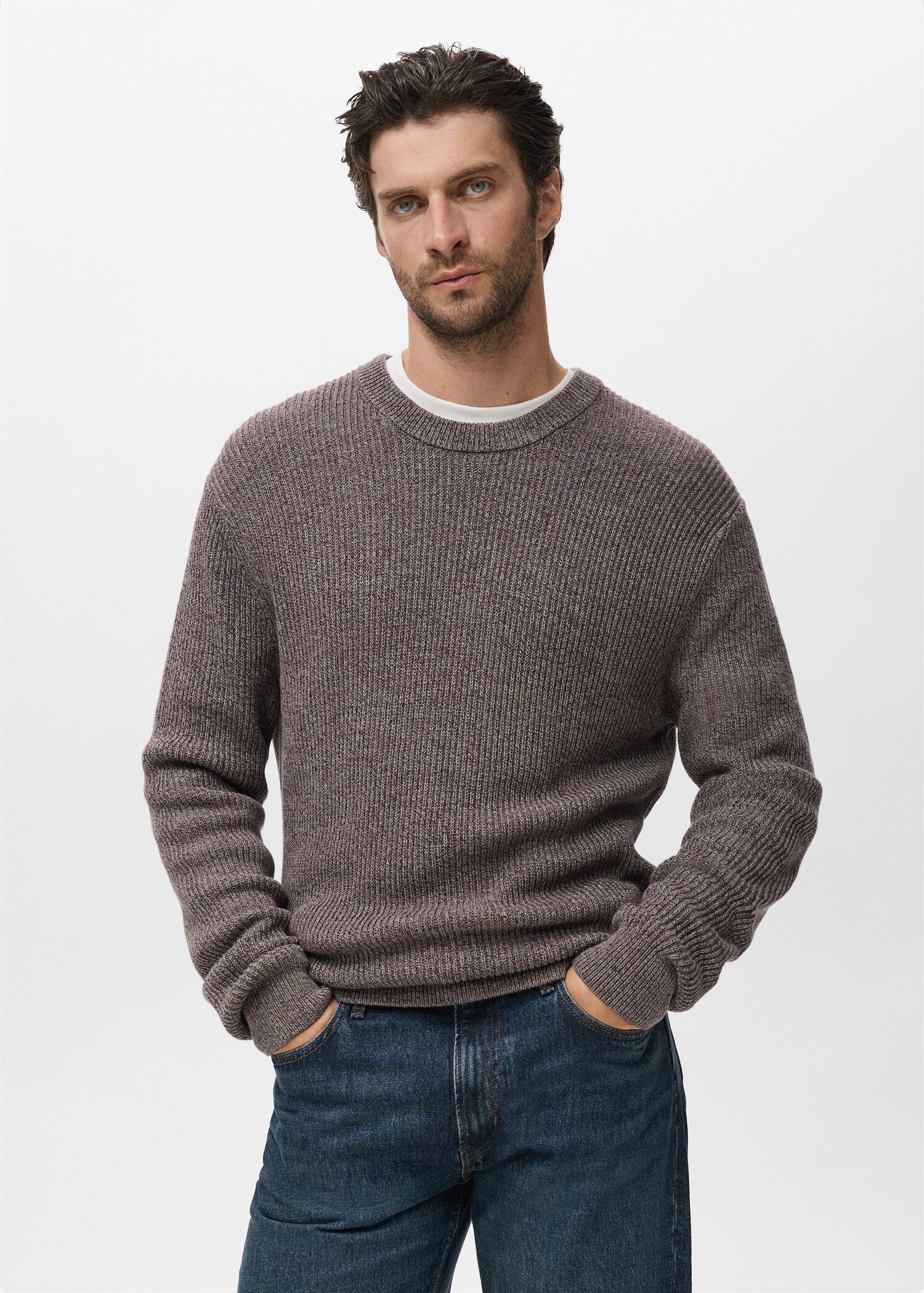 Pull-over 100 % coton maille - Plan moyen