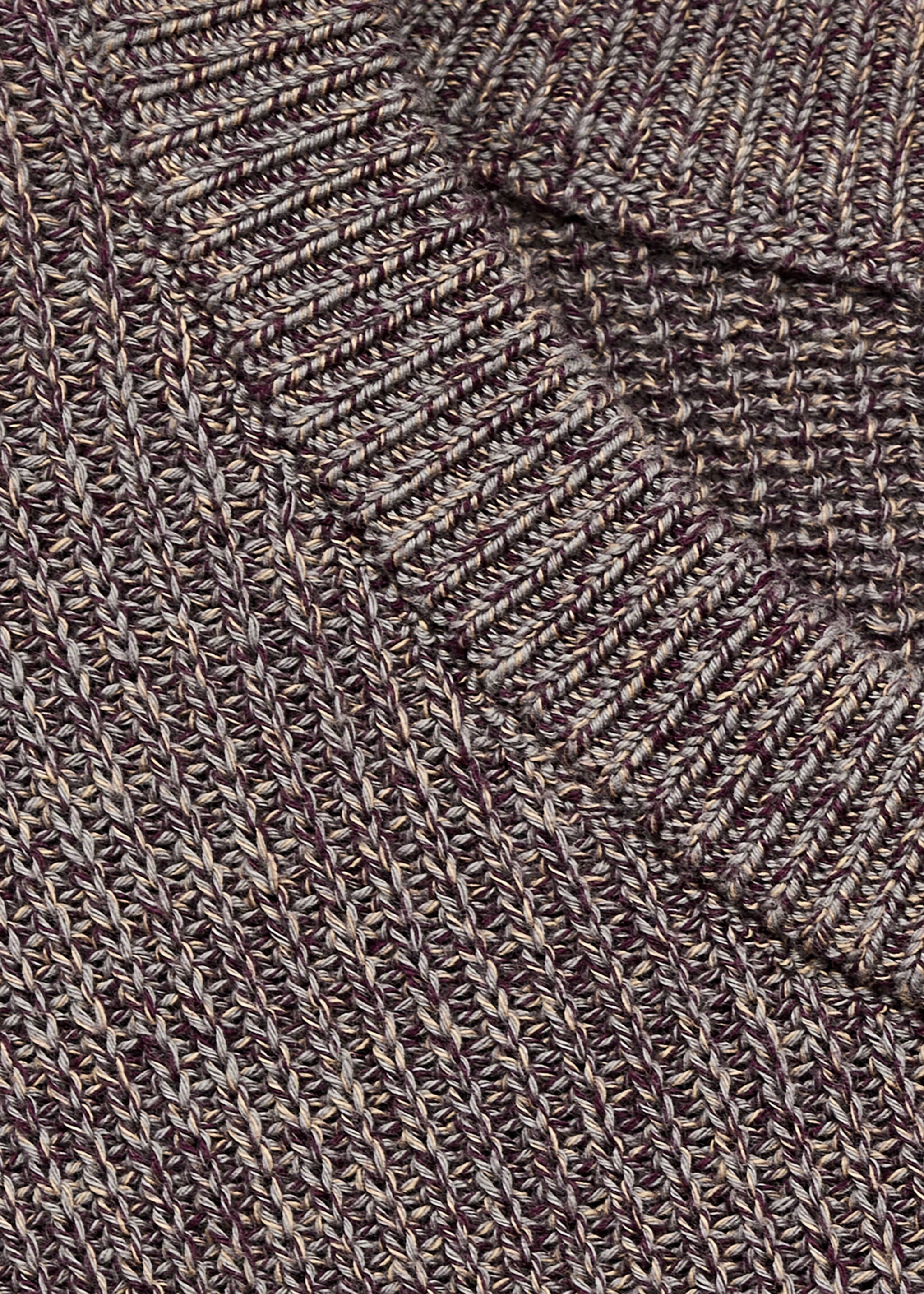 Pull-over 100 % coton maille - Détail de l'article 8, Lie de vin. Ref: 17005978-00.