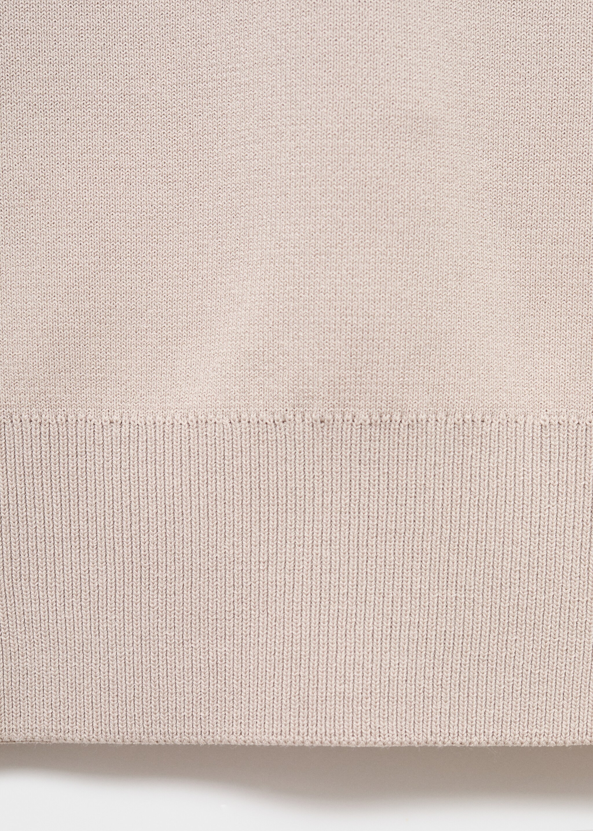 Breathable zip-neck sweater - Details of the article 0, Ivory White. Ref: 17005979-00.