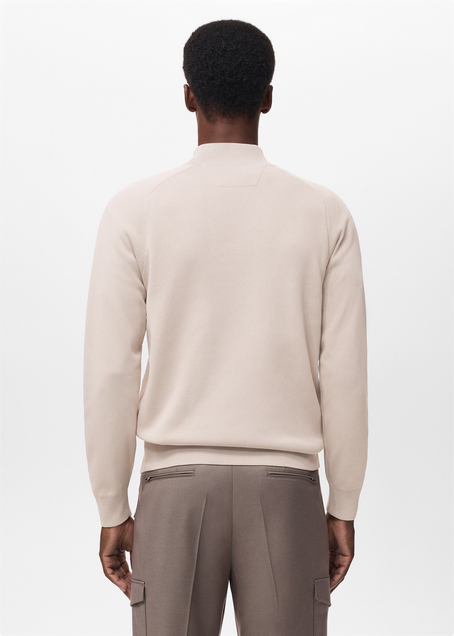 Breathable zip-neck sweater - Reverse of the article