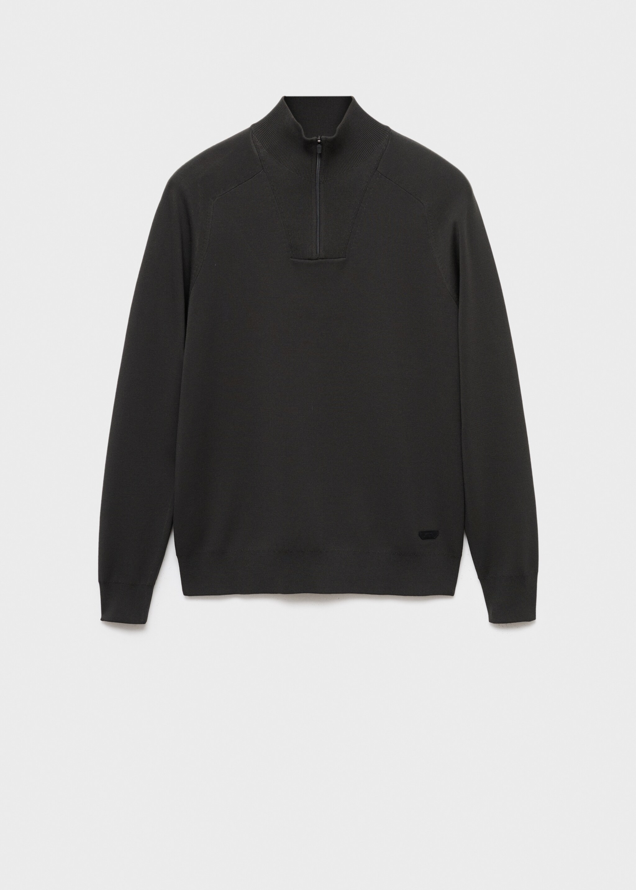 Breathable zip-neck sweater - Article without model, Dark Green. Ref: 17005979-00.