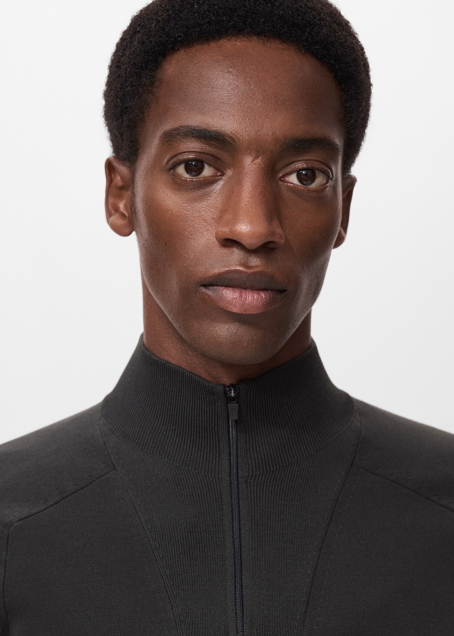 Breathable zip-neck sweater - Details of the article 1
