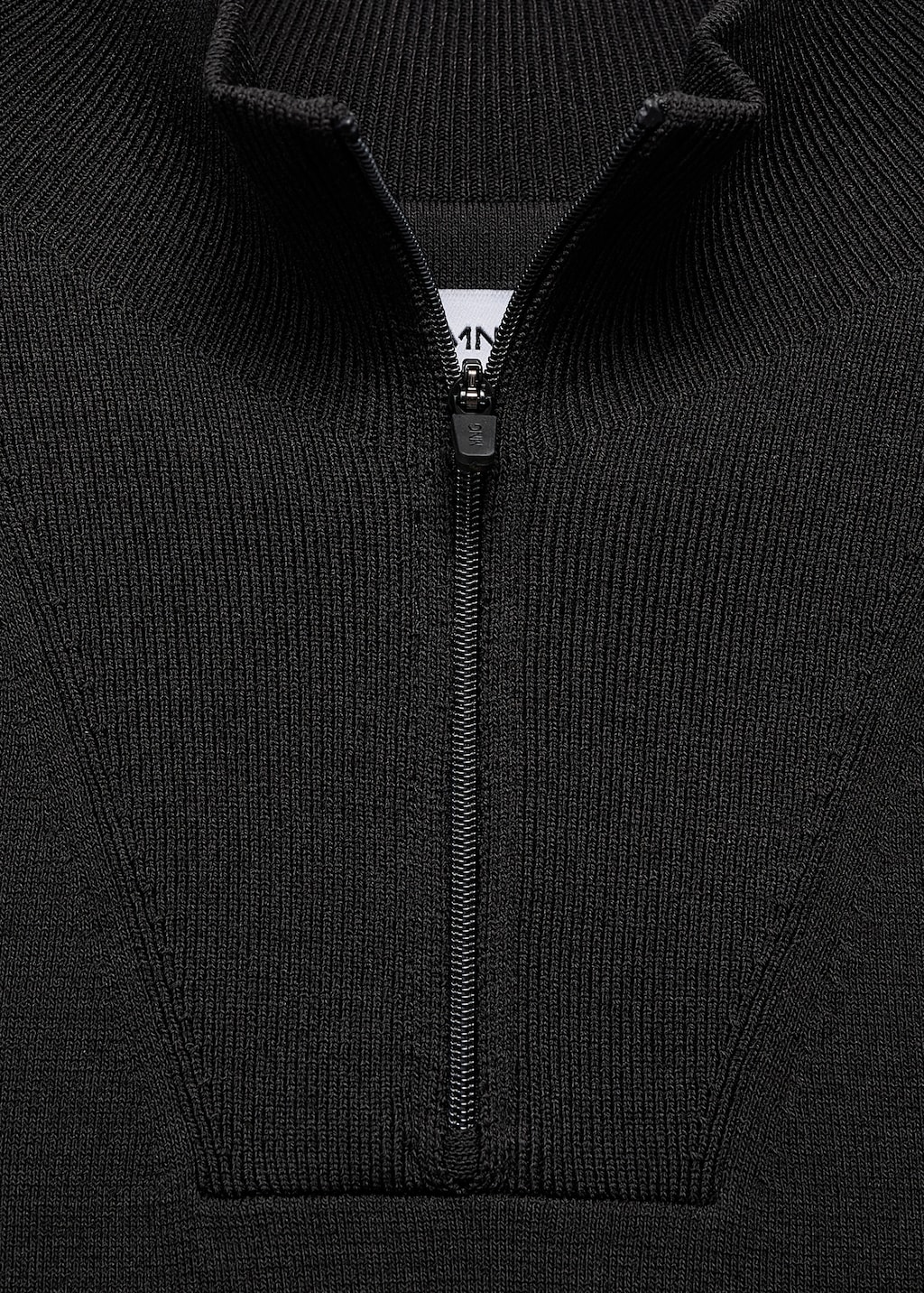 Breathable zip-neck sweater
