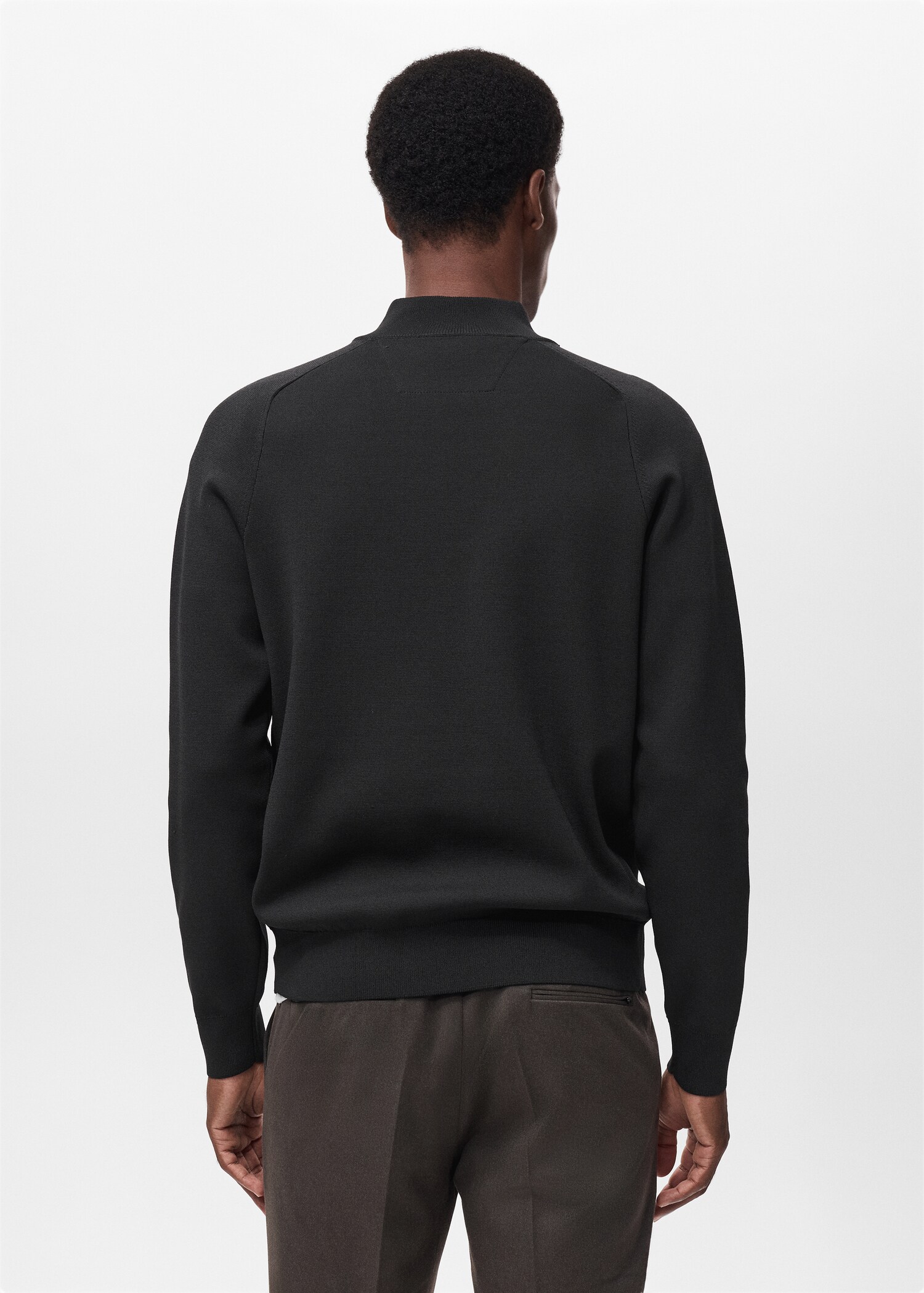 Breathable zip-neck sweater - Reverse of the article