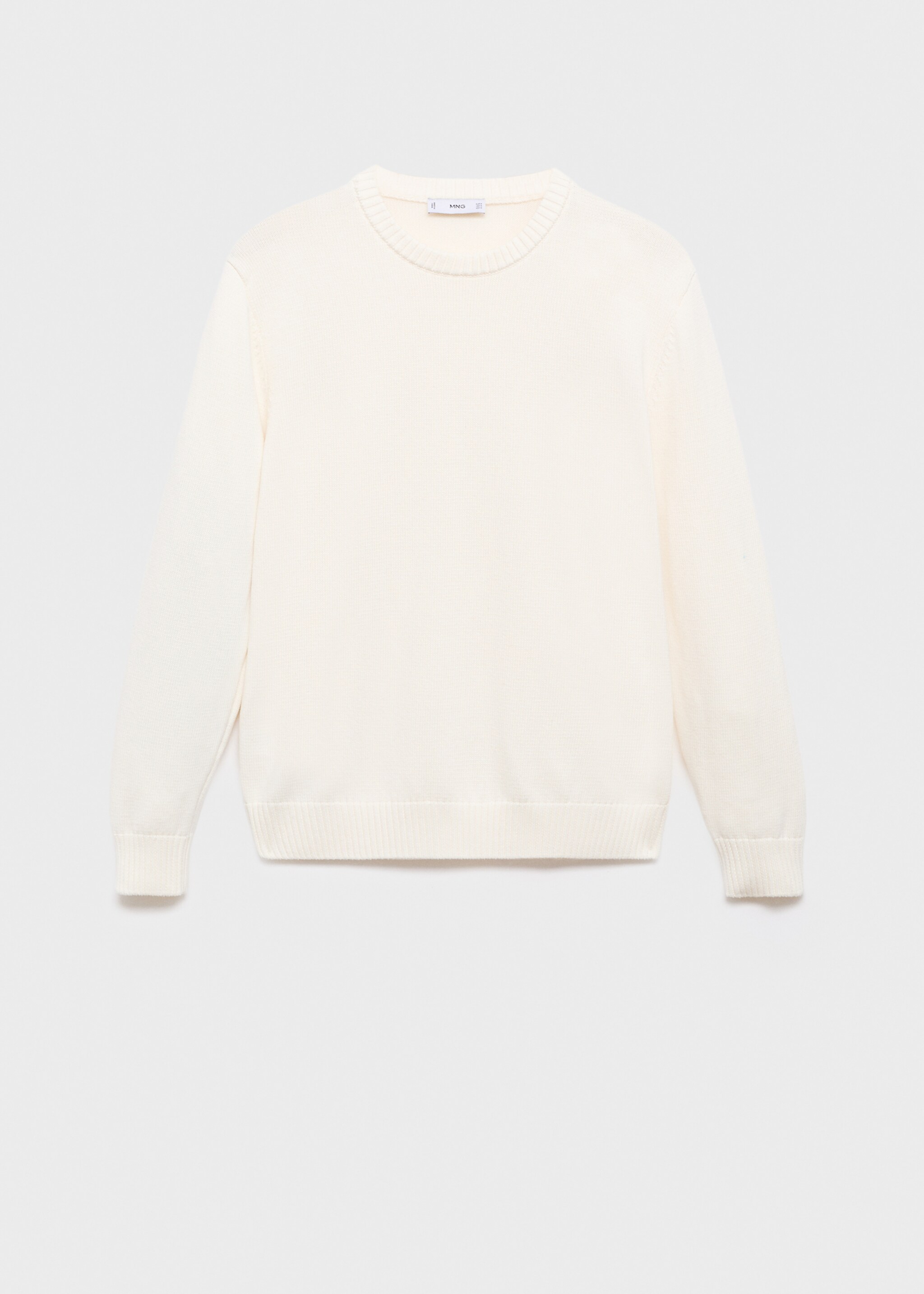 Fine ribbed-knit sweater - Article without model, Off White. Ref: 17005980-00.