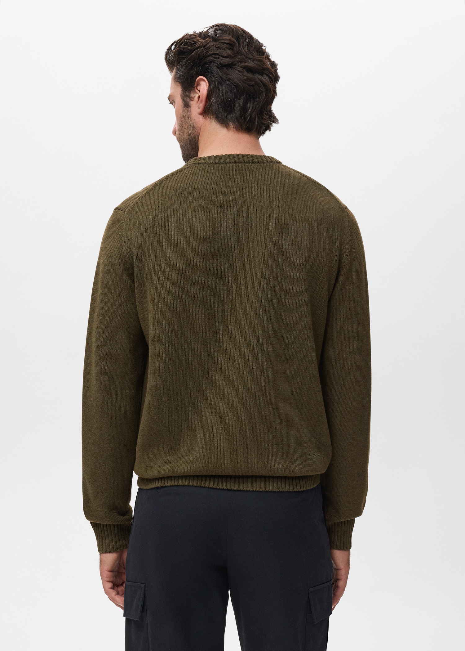 Jersey punto fino canalé - Reverso del artículo