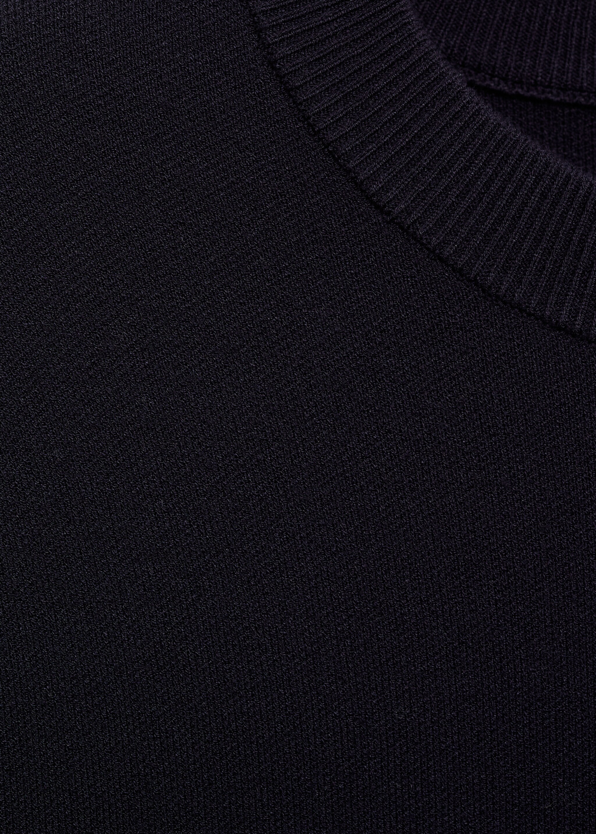 Medium-knit regular-fit sweater - Details of the article 8, Navy. Ref: 17005981-00.