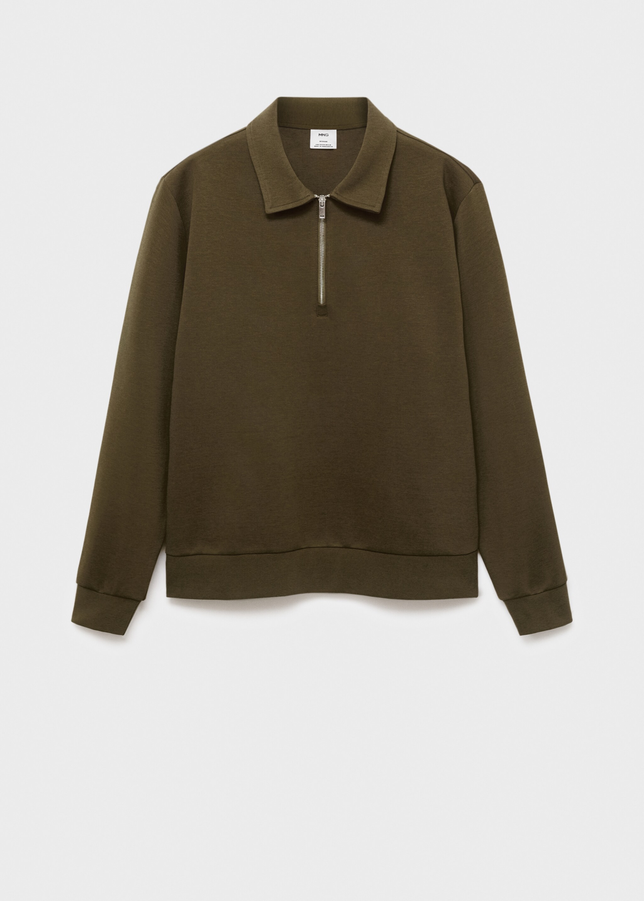 Толстовка regular fit с молнией на воротнике - Изделие без модели, Оливковый. Ref: 17005982-00.