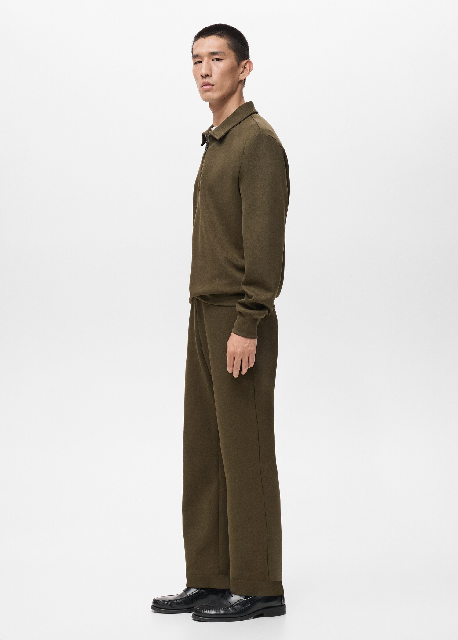 Regular-fit zip-neck sweatshirt - Details of the article 2
