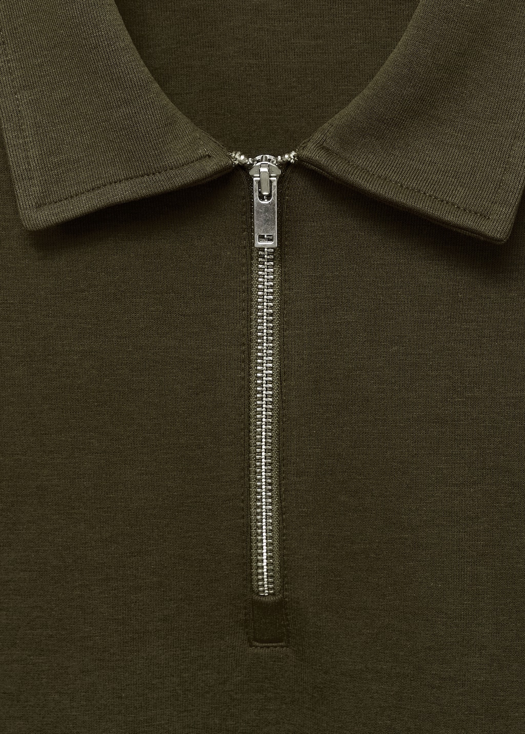 Regular-fit zipper-neck sweatshirt