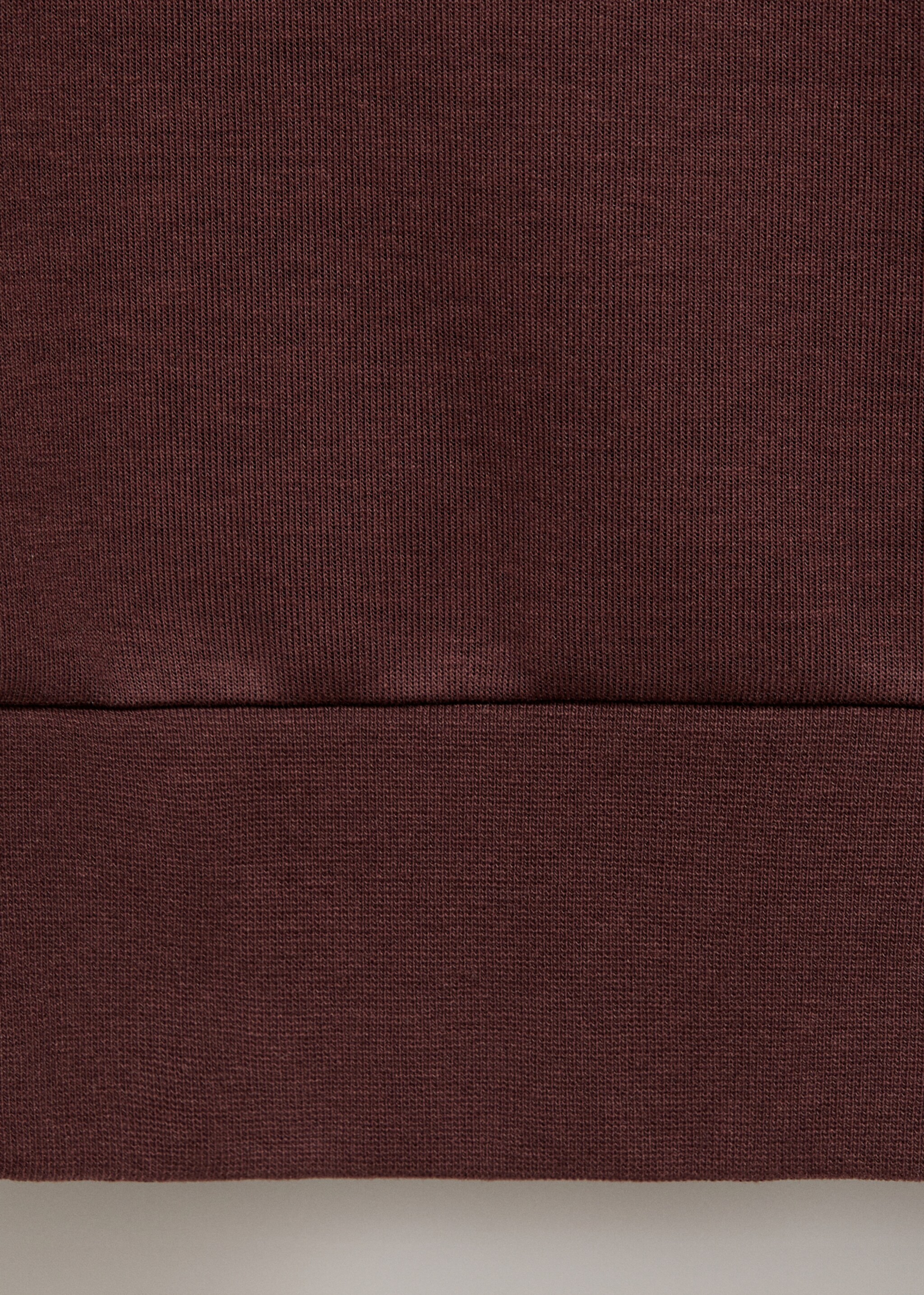 Regular-fit zip-neck sweatshirt - Details of the article 0, Wine. Ref: 17005982-00.