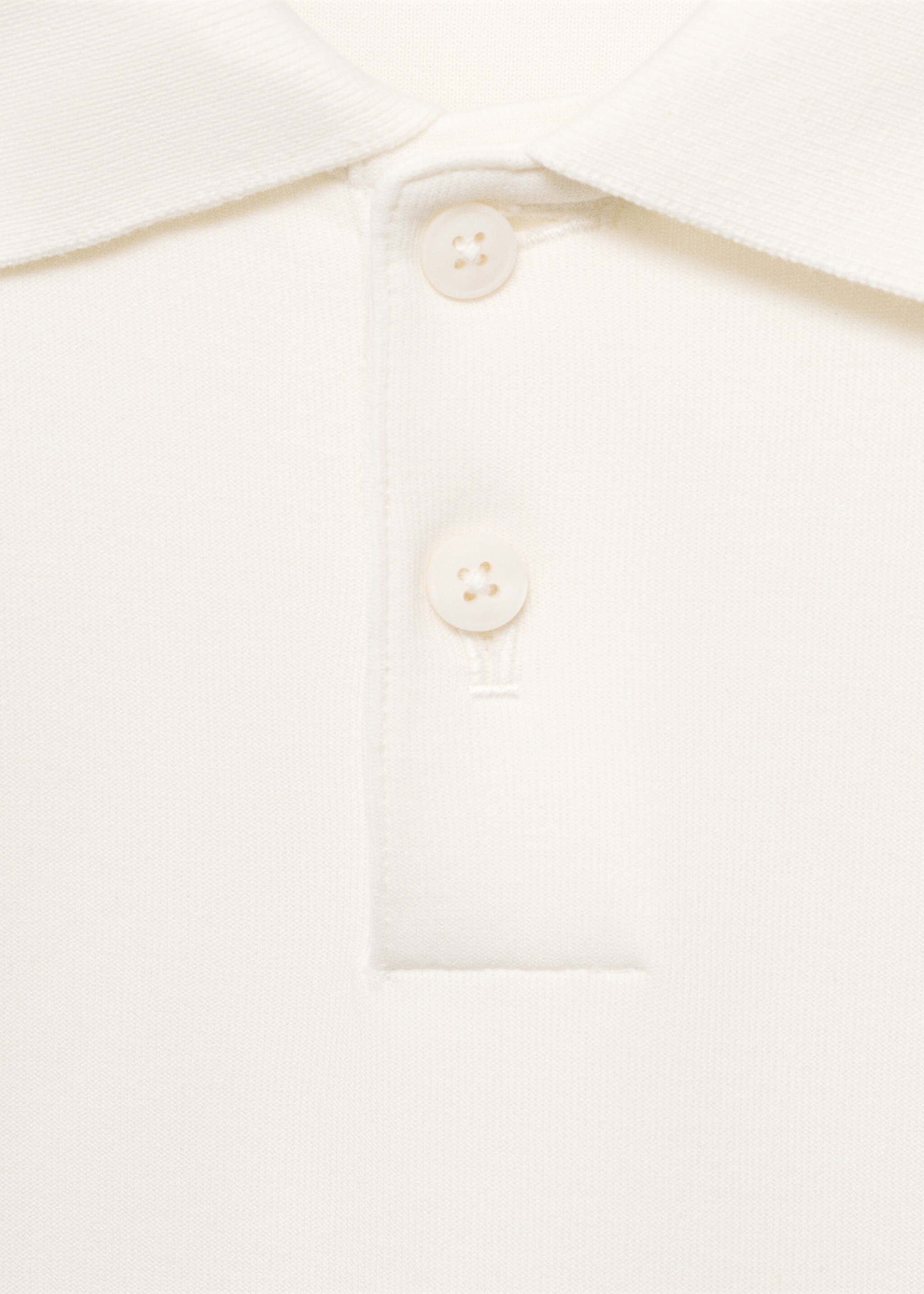 Regular-fit polo sweatshirt - Details of the article 8, White. Ref: 17005984-00.