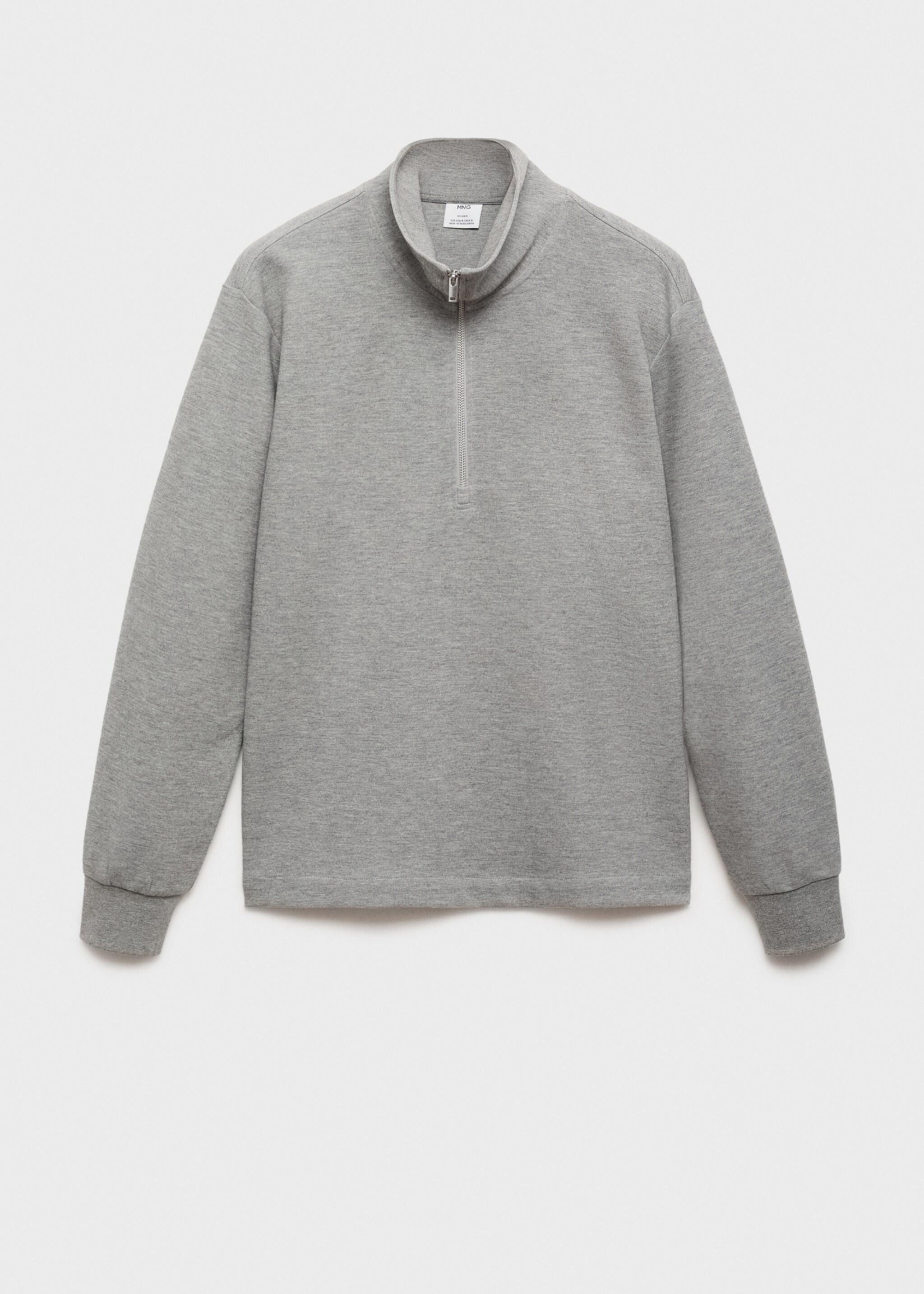 Sudadera algodón cuello cremallera - Artículo sin modelo, Gris medio vigoré. Ref: 17005985-00.