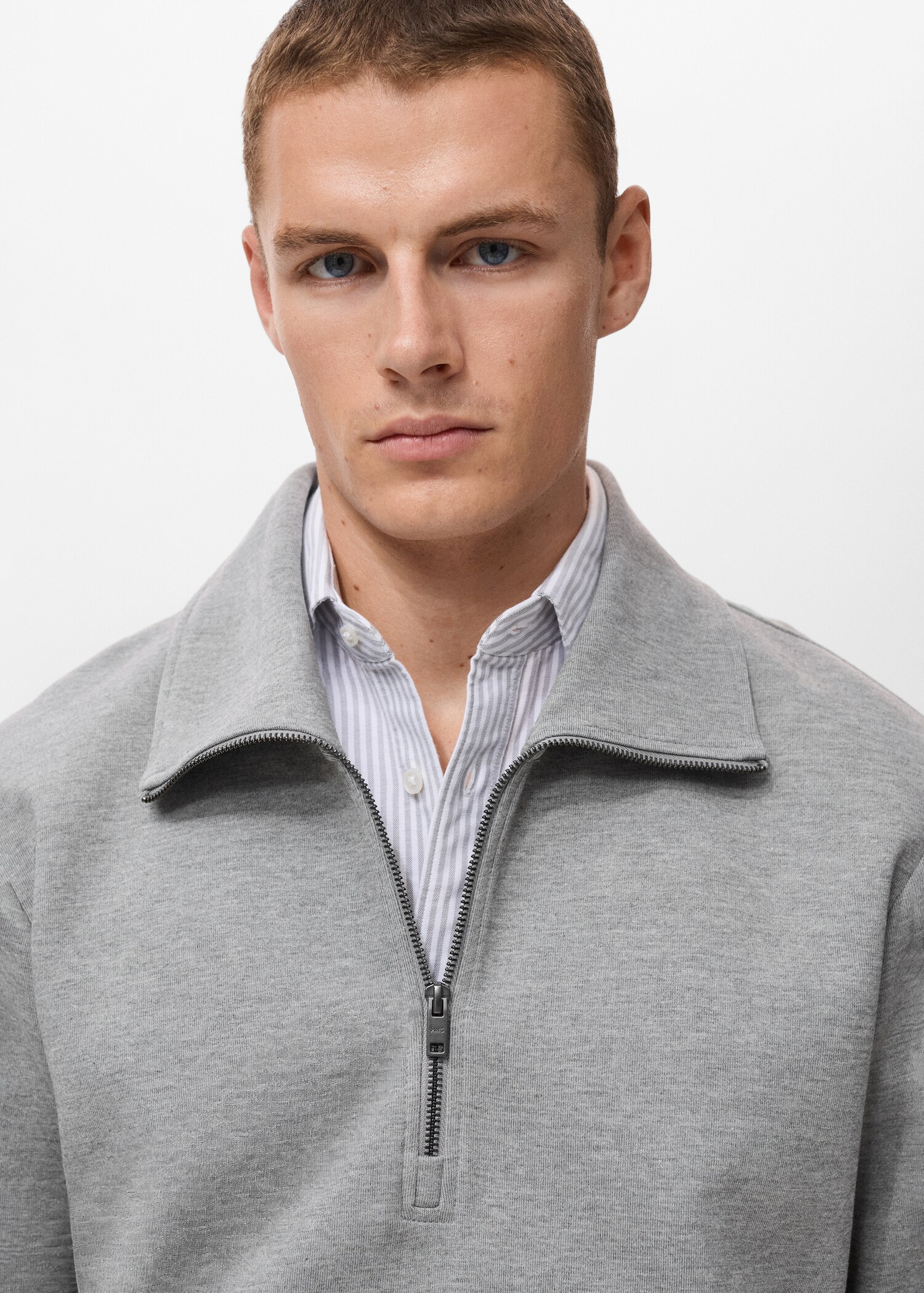 Sudadera algodón cuello cremallera - Detalle del artículo 1