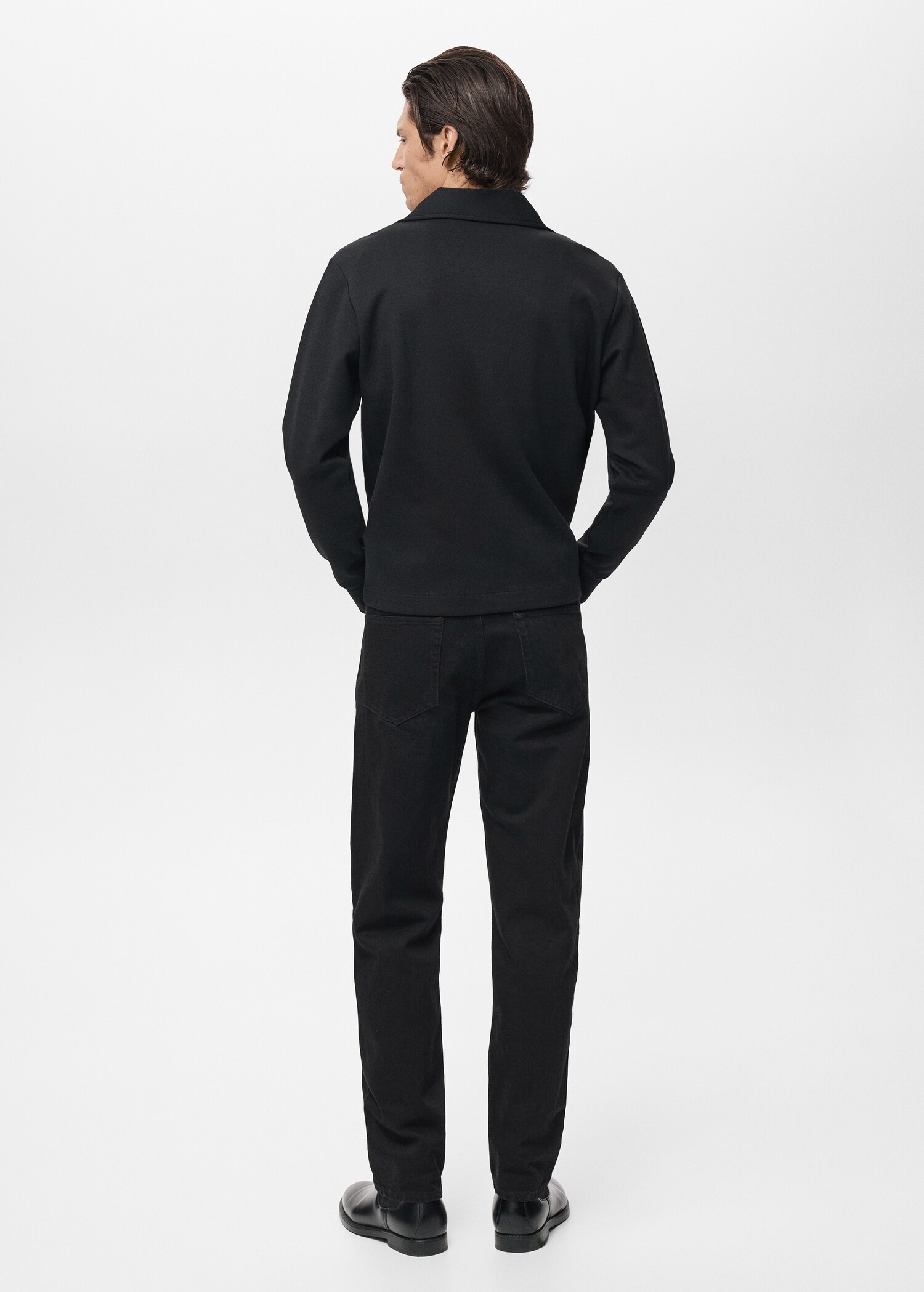 Sudadera algodón cuello cremallera - Reverso del artículo