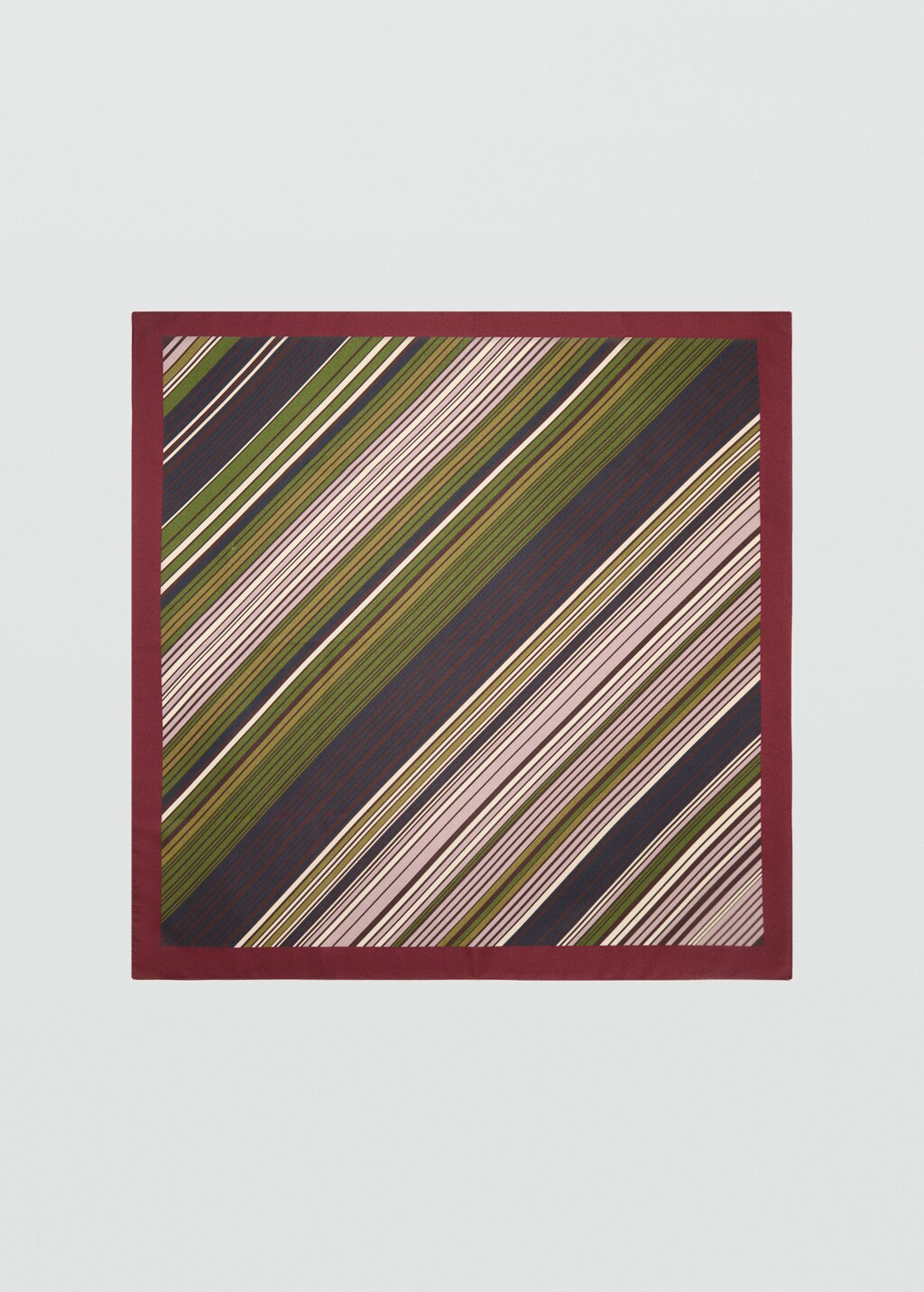 Striped satin scarf