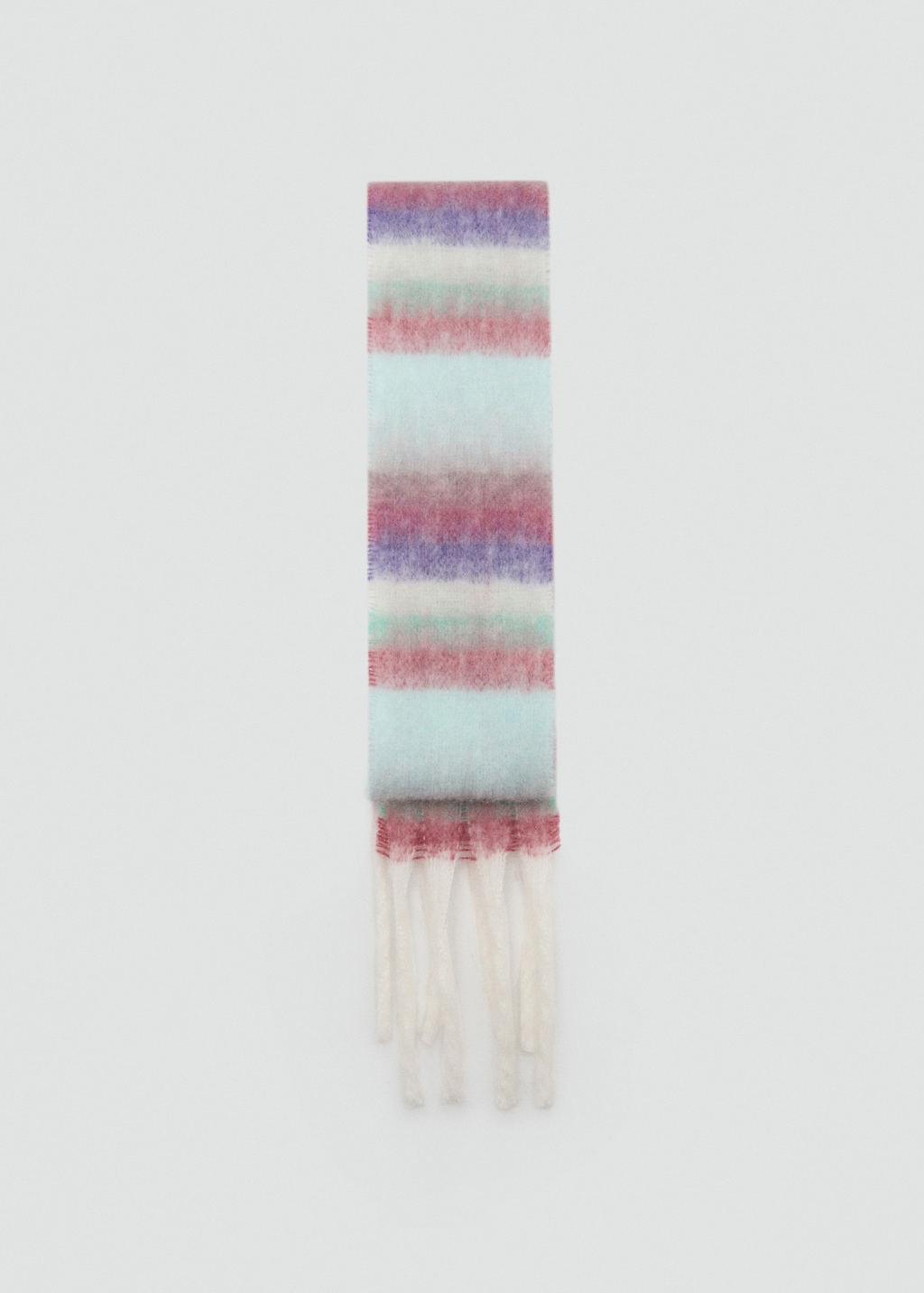 Striped knit scarf