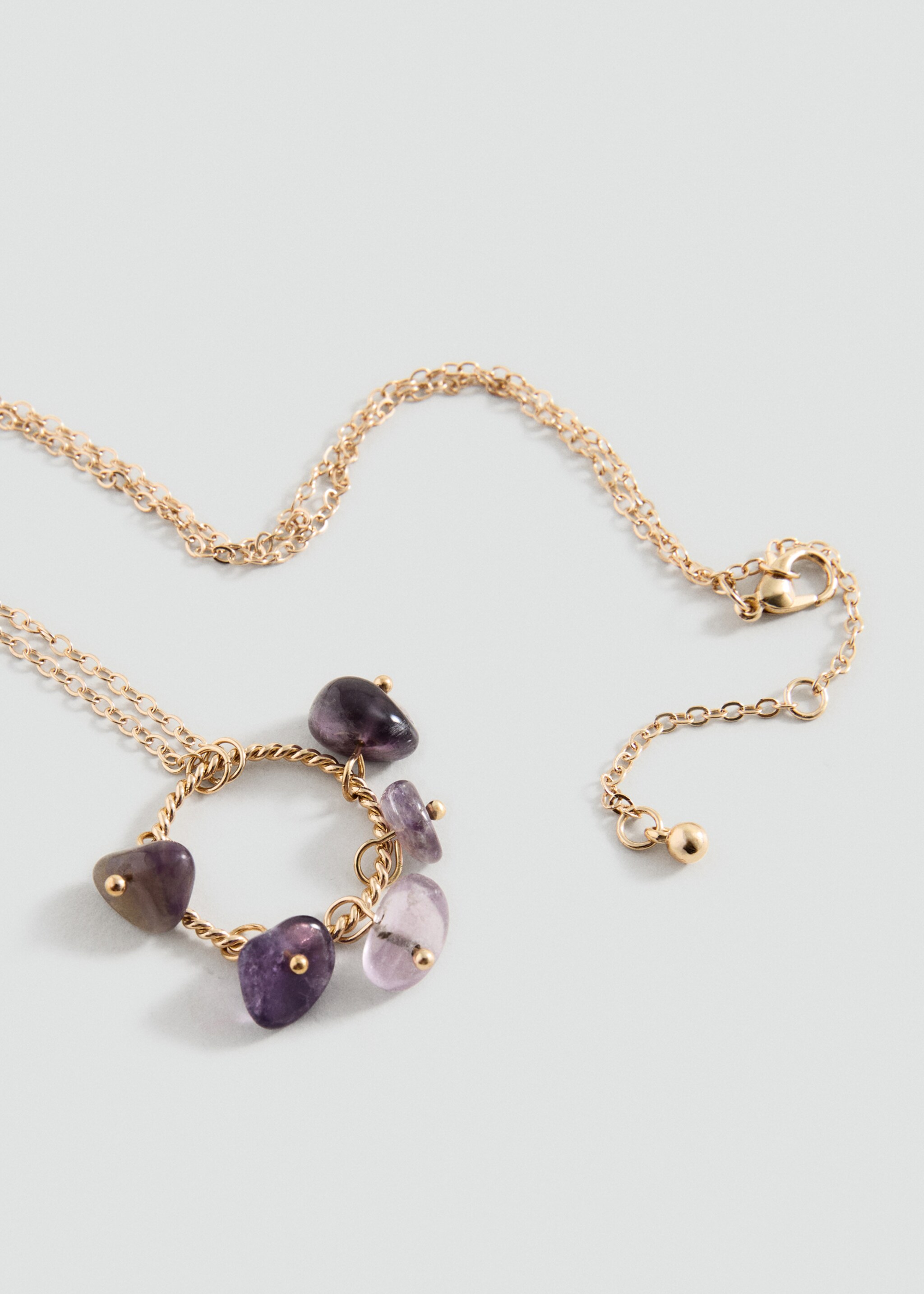 Stones pendant necklace - Medium plane, Gold. Ref: 17005999-00.