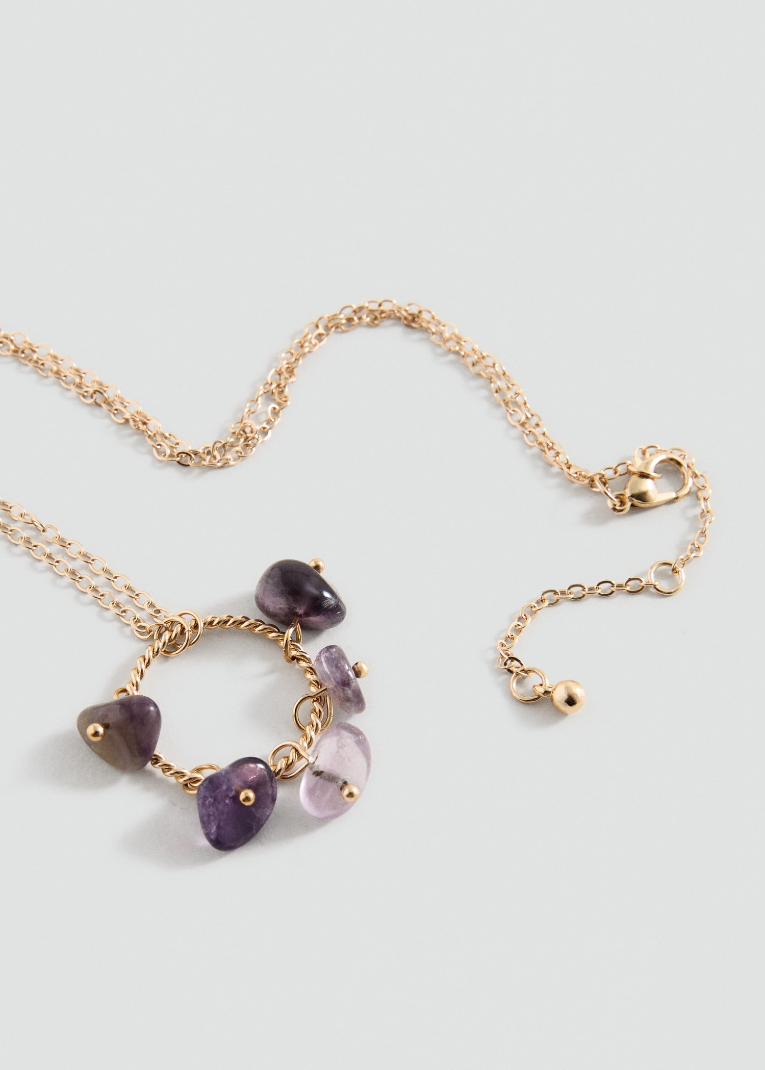 Stones pendant necklace - Medium plane