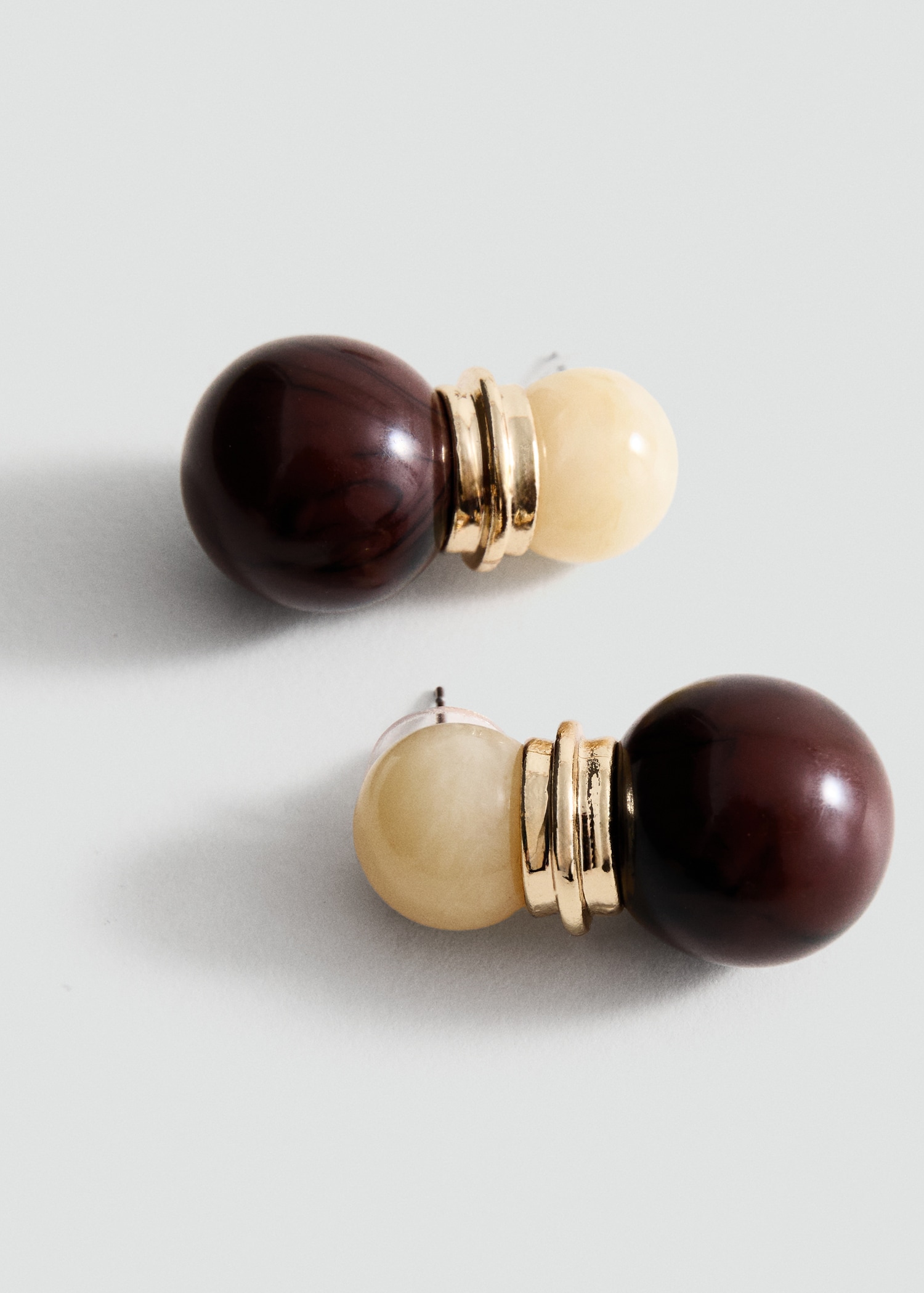 Combined bead earrings - Medium plane